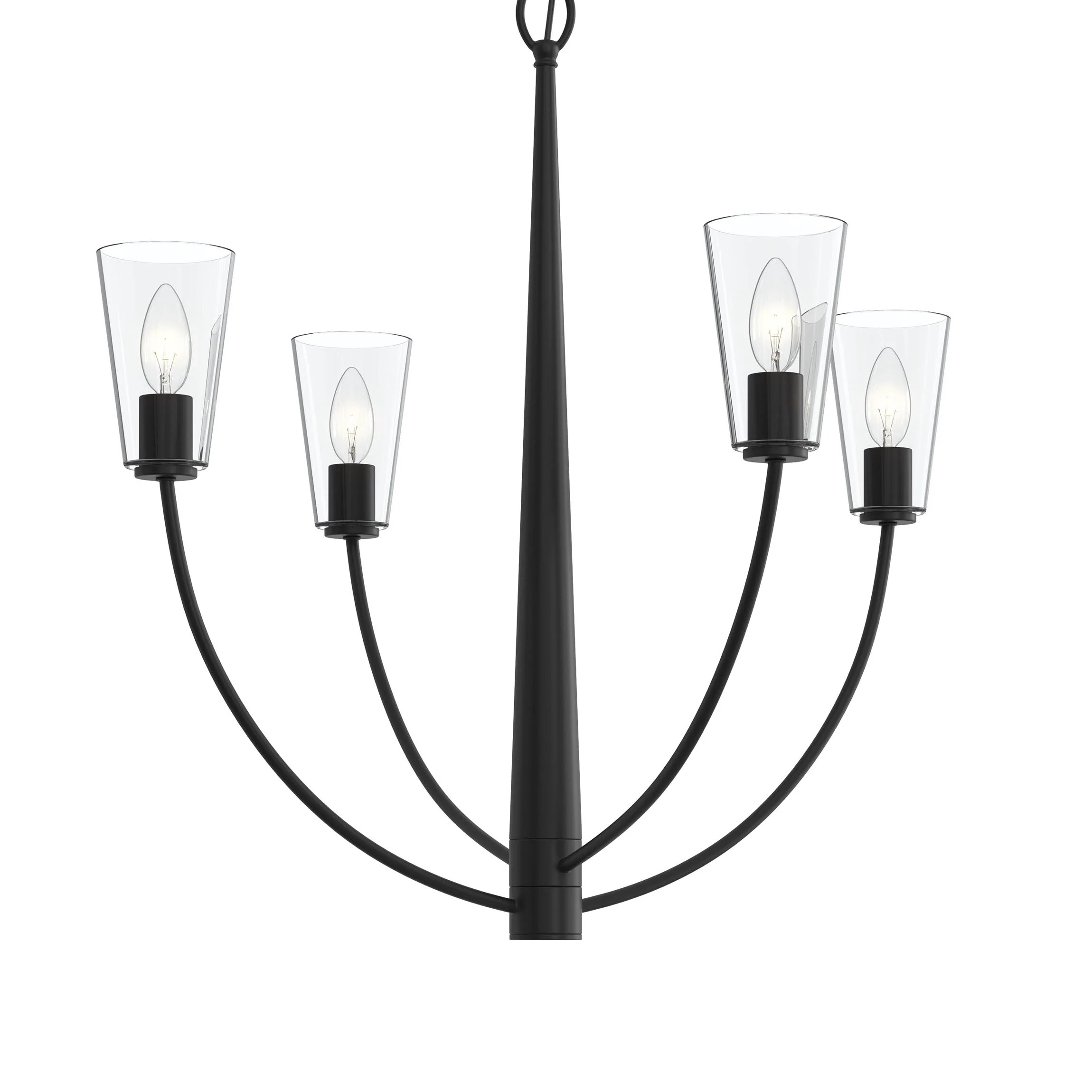 Jheni Four-Light Chandelier with Clear Glass Shades - Image 26