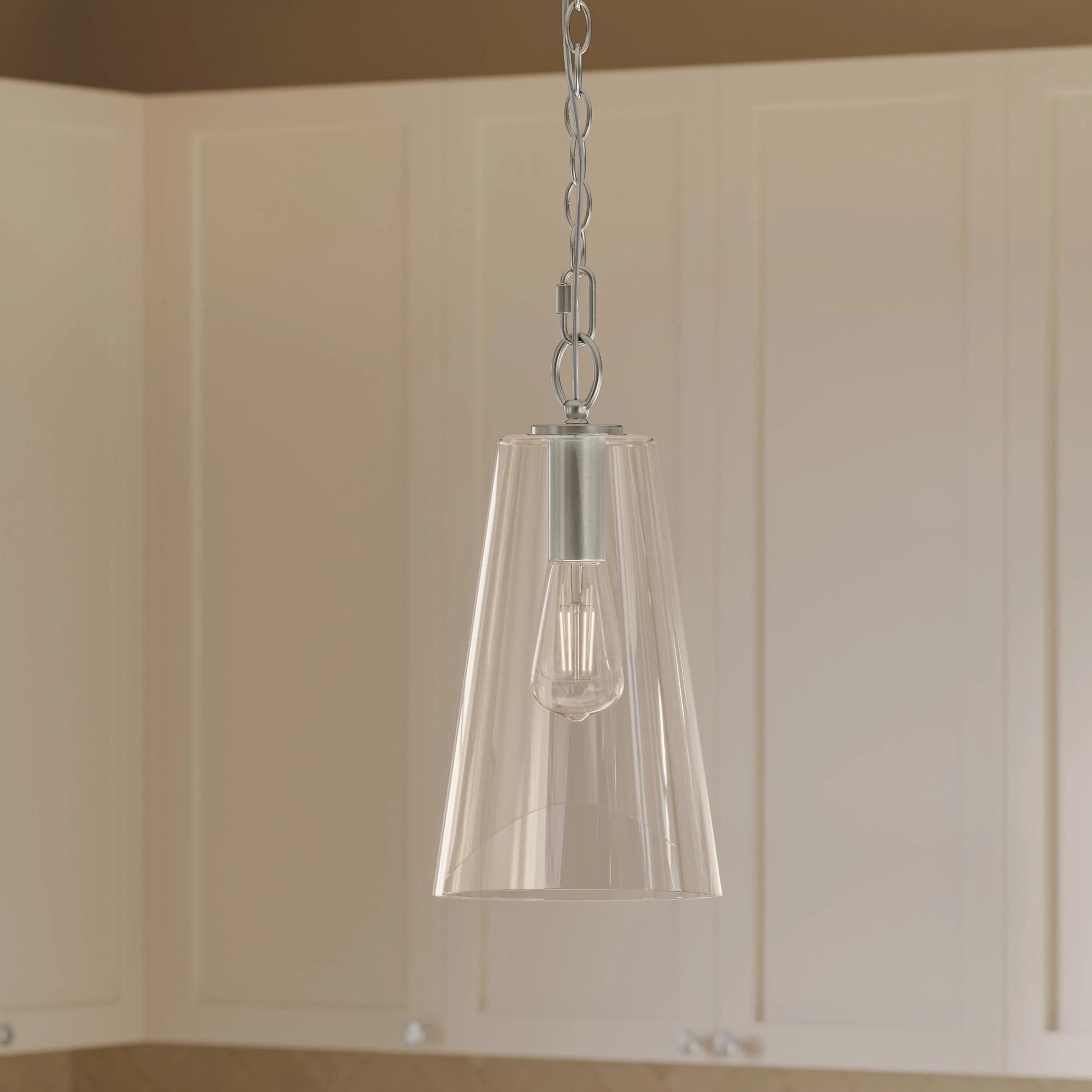 Jheni One-Light  Pendant with Clear Glass Shade - Image 10