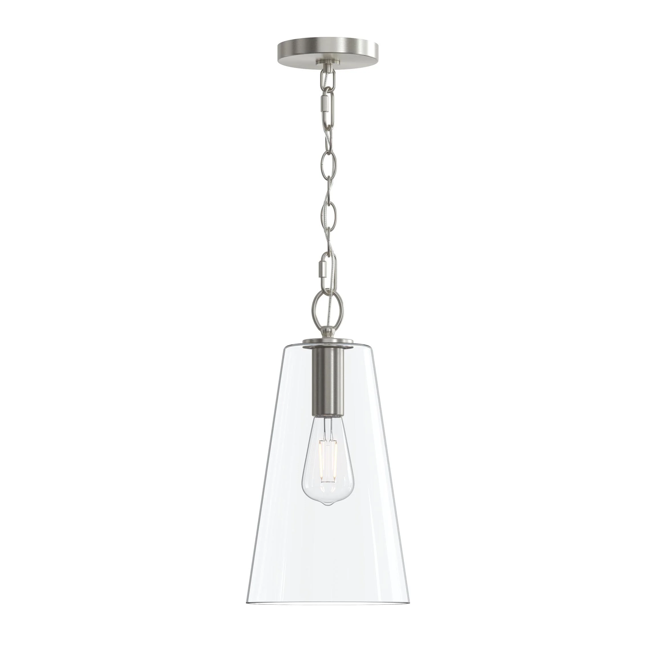 Jheni One-Light  Pendant with Clear Glass Shade - Image 14