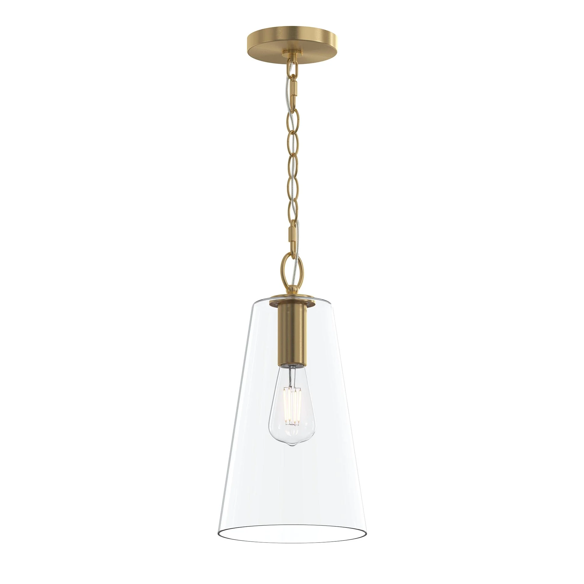 Jheni One-Light  Pendant with Clear Glass Shade - Image 17