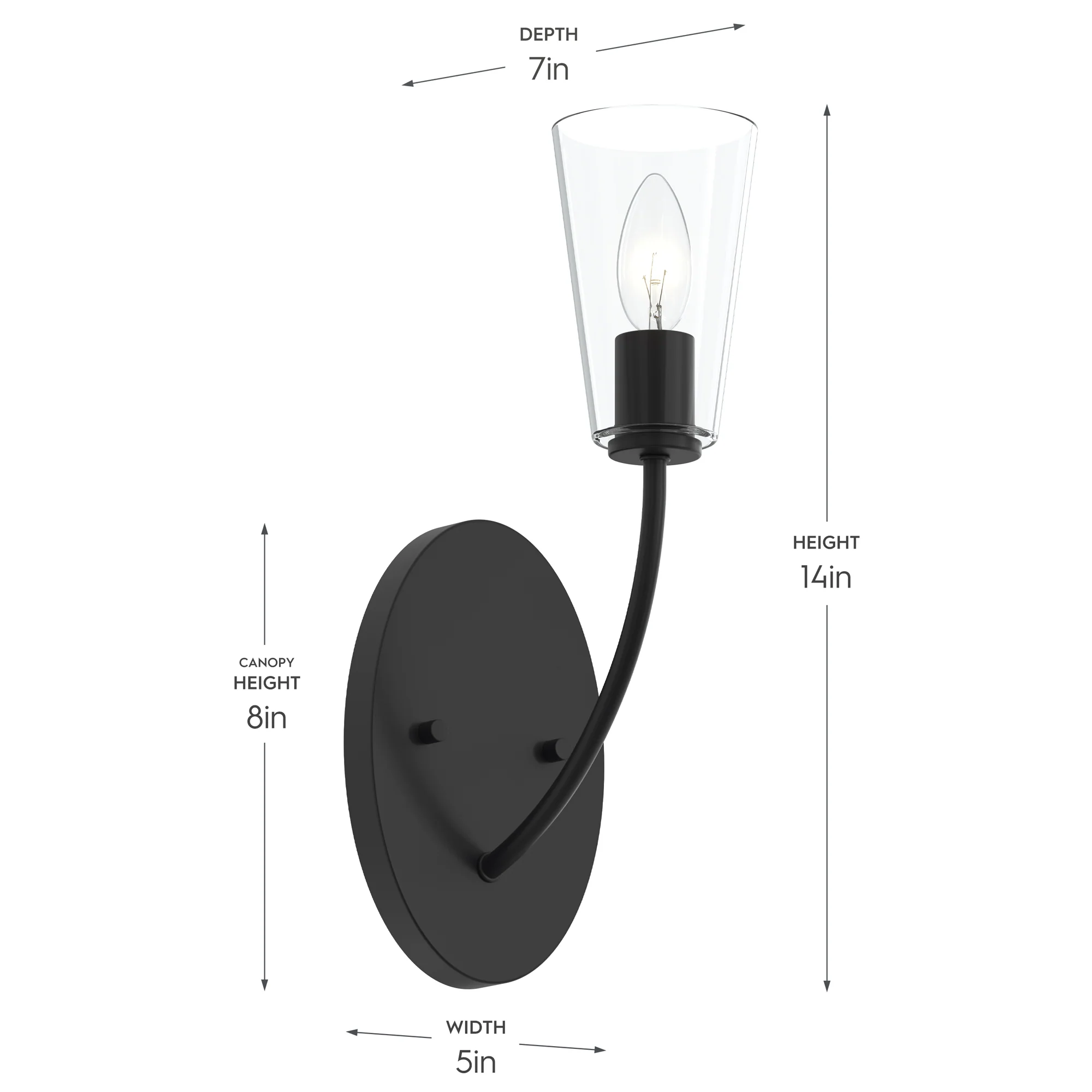 Jheni One-Light Wall Sconce with Clear Glass Shades - Image 15