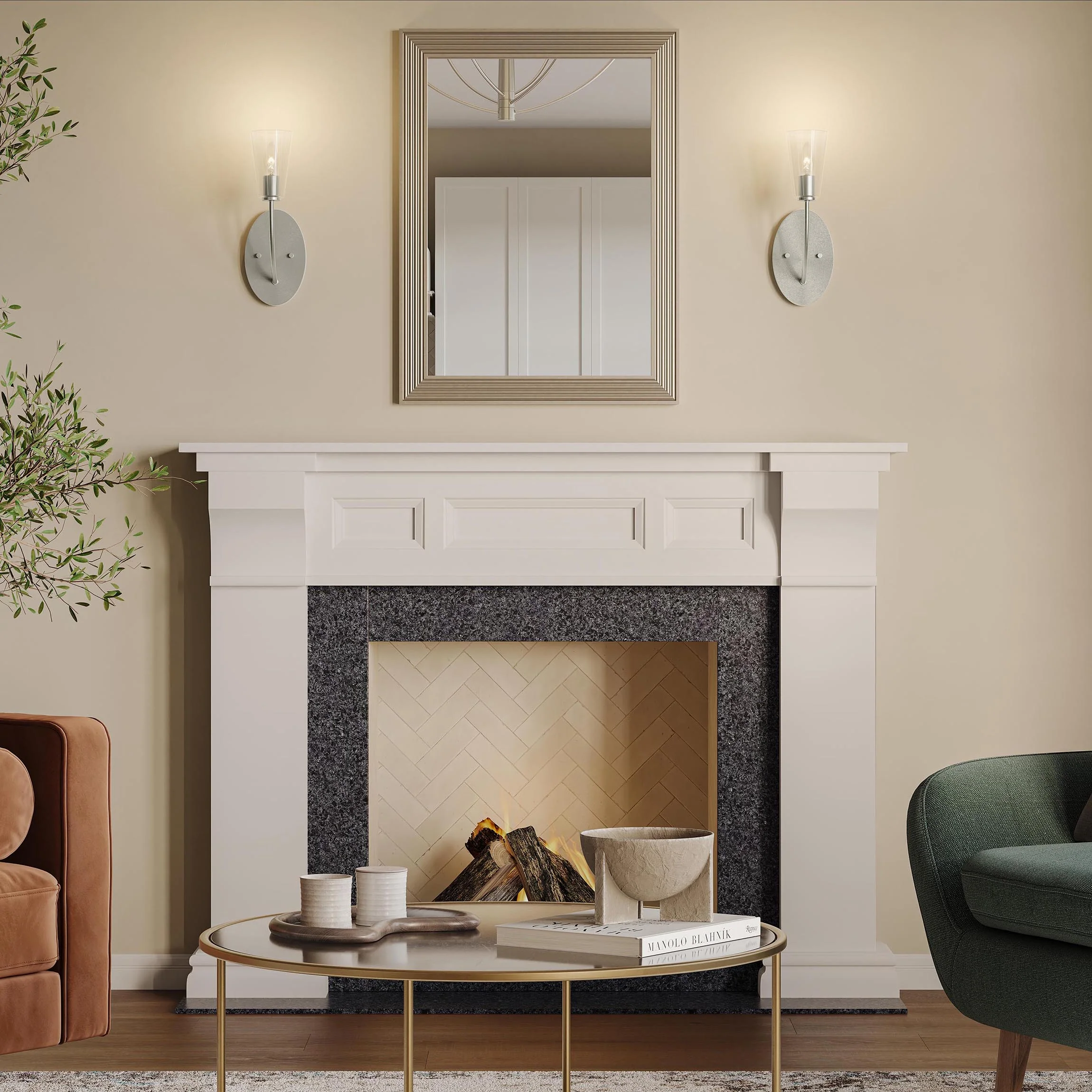 Jheni One-Light Wall Sconce with Clear Glass Shades - Image 2