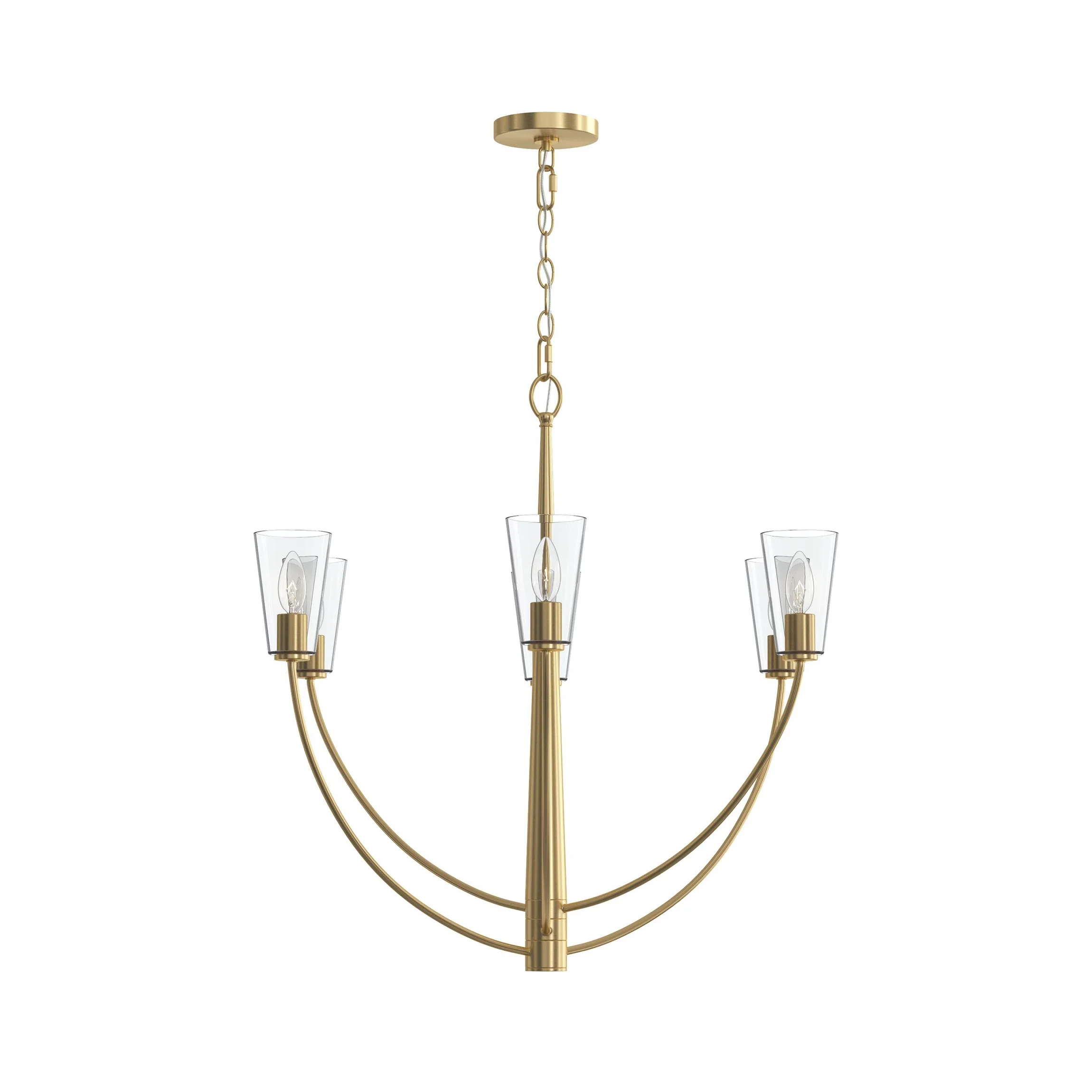 Jheni Six-Light Chandelier with Clear Glass Shades - Image 24