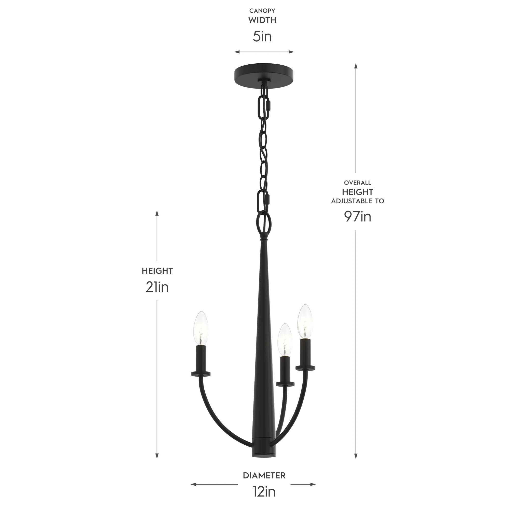 Jheni Three-Light  Chandelier - Image 10