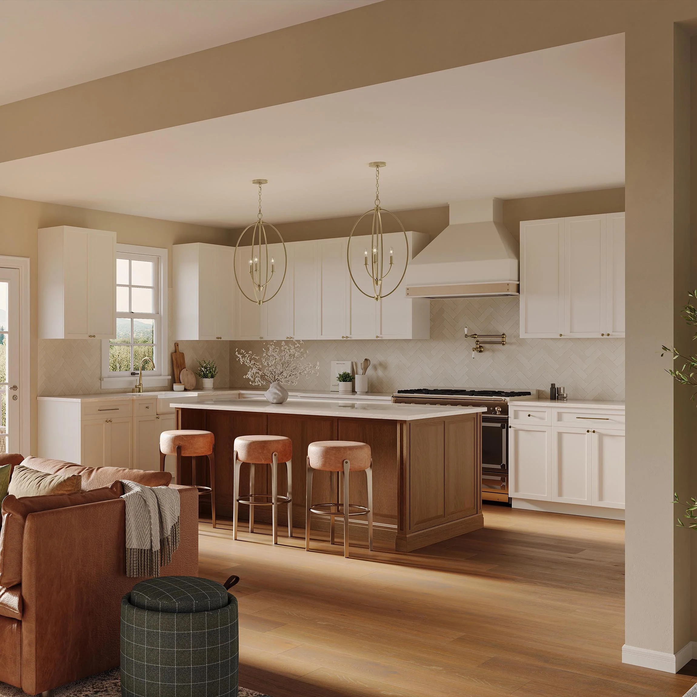 Jheni Three-Light Foyer Pendant - Image 11