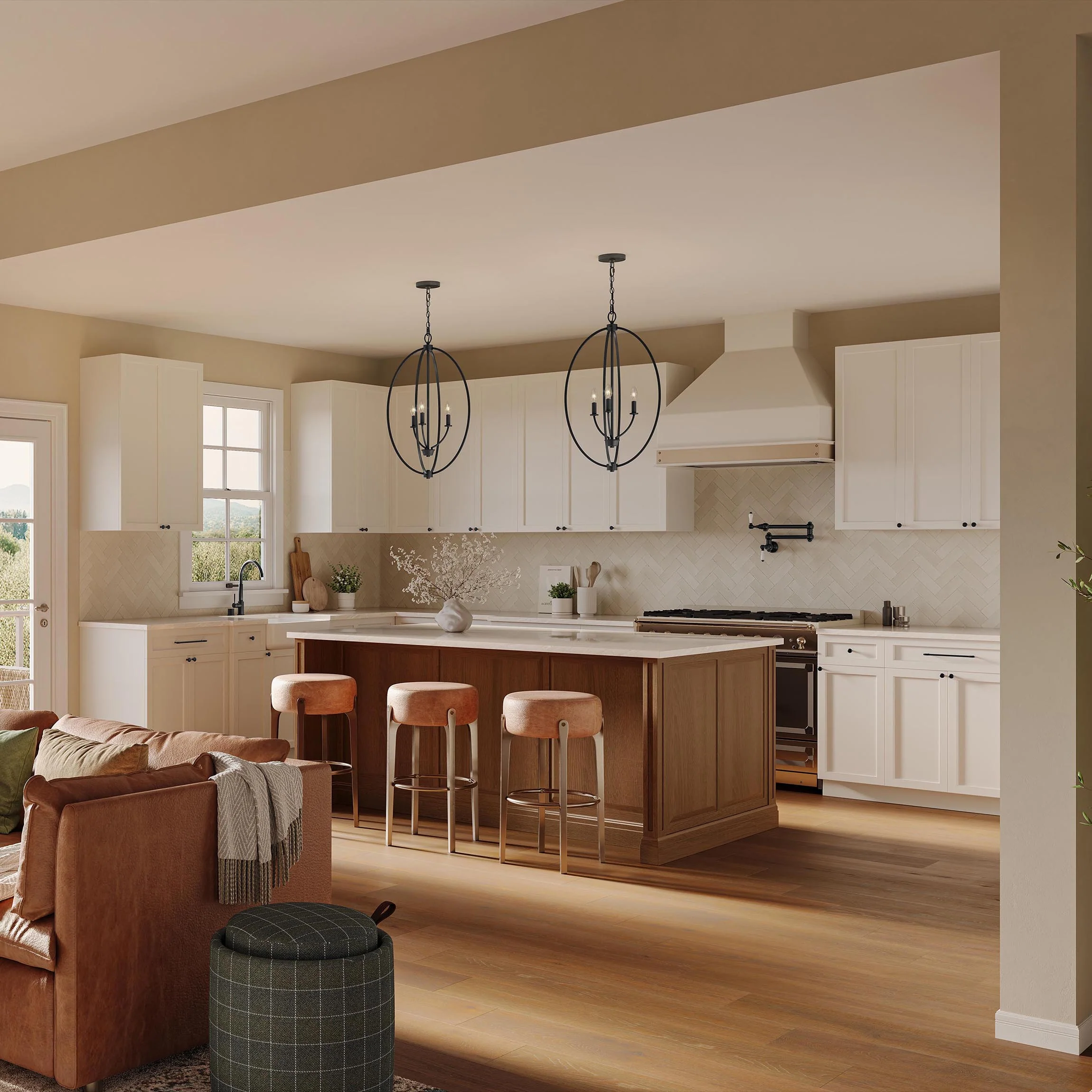 Jheni Three-Light Foyer Pendant - Image 2