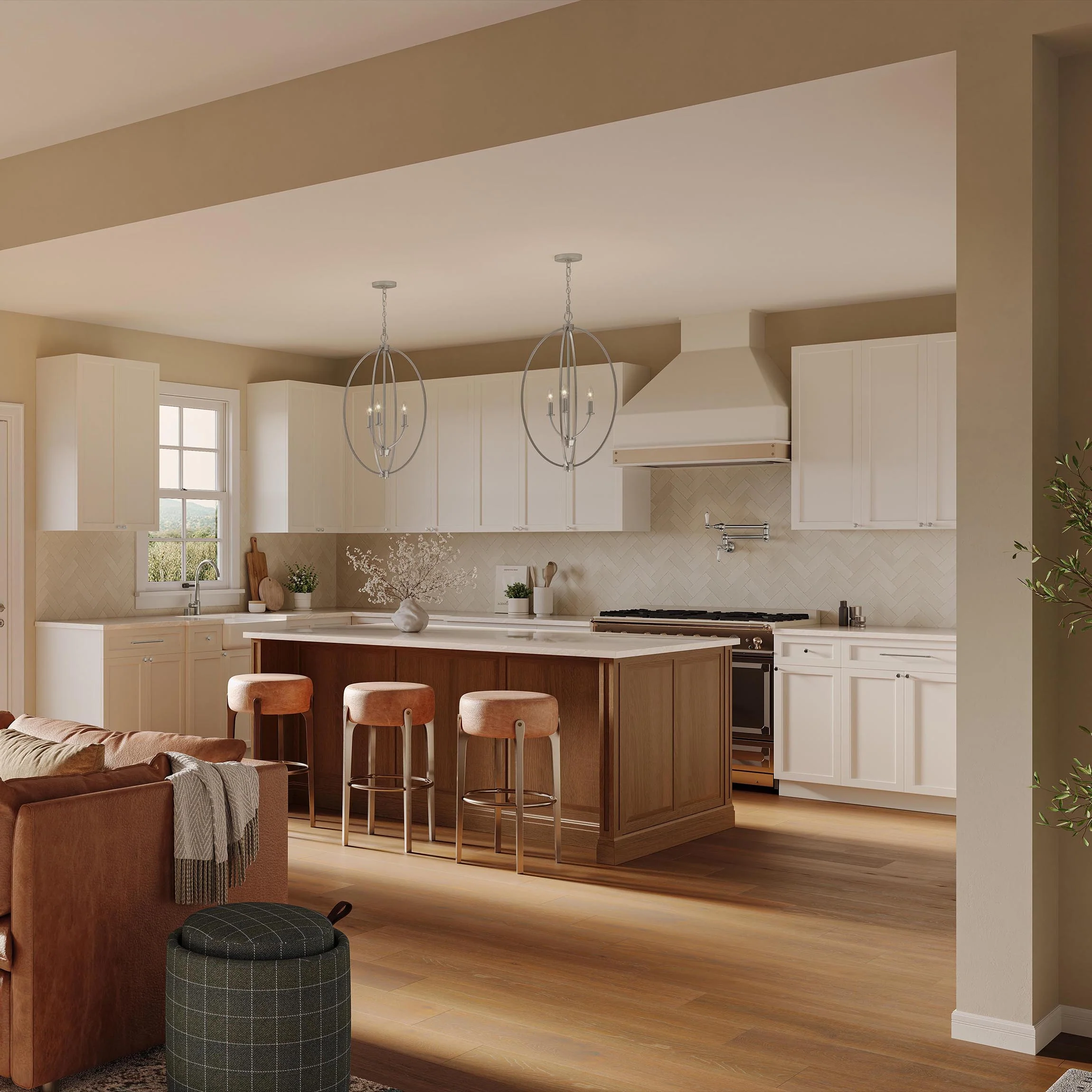 Jheni Three-Light Foyer Pendant - Image 20