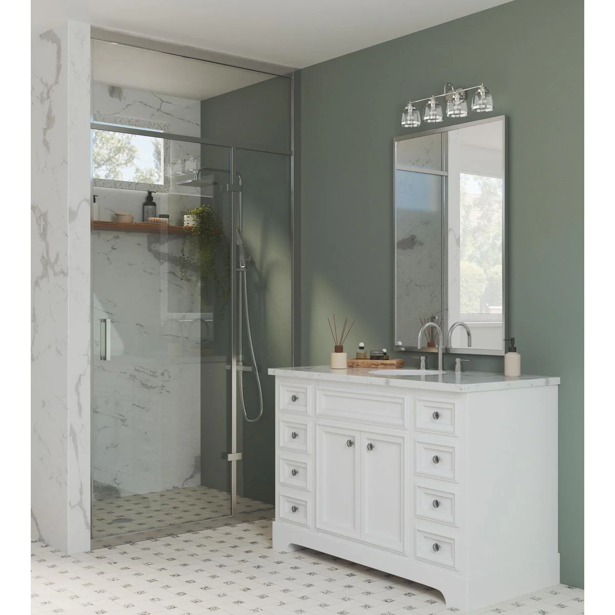 Judson Collection Four-Light Clear Glass Bath Vanity Light - Image 4