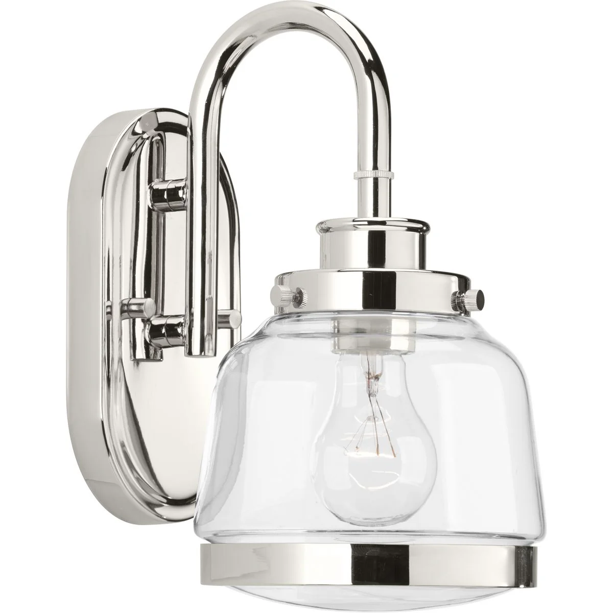 Judson Collection One-Light Clear Glass Bath Vanity Light