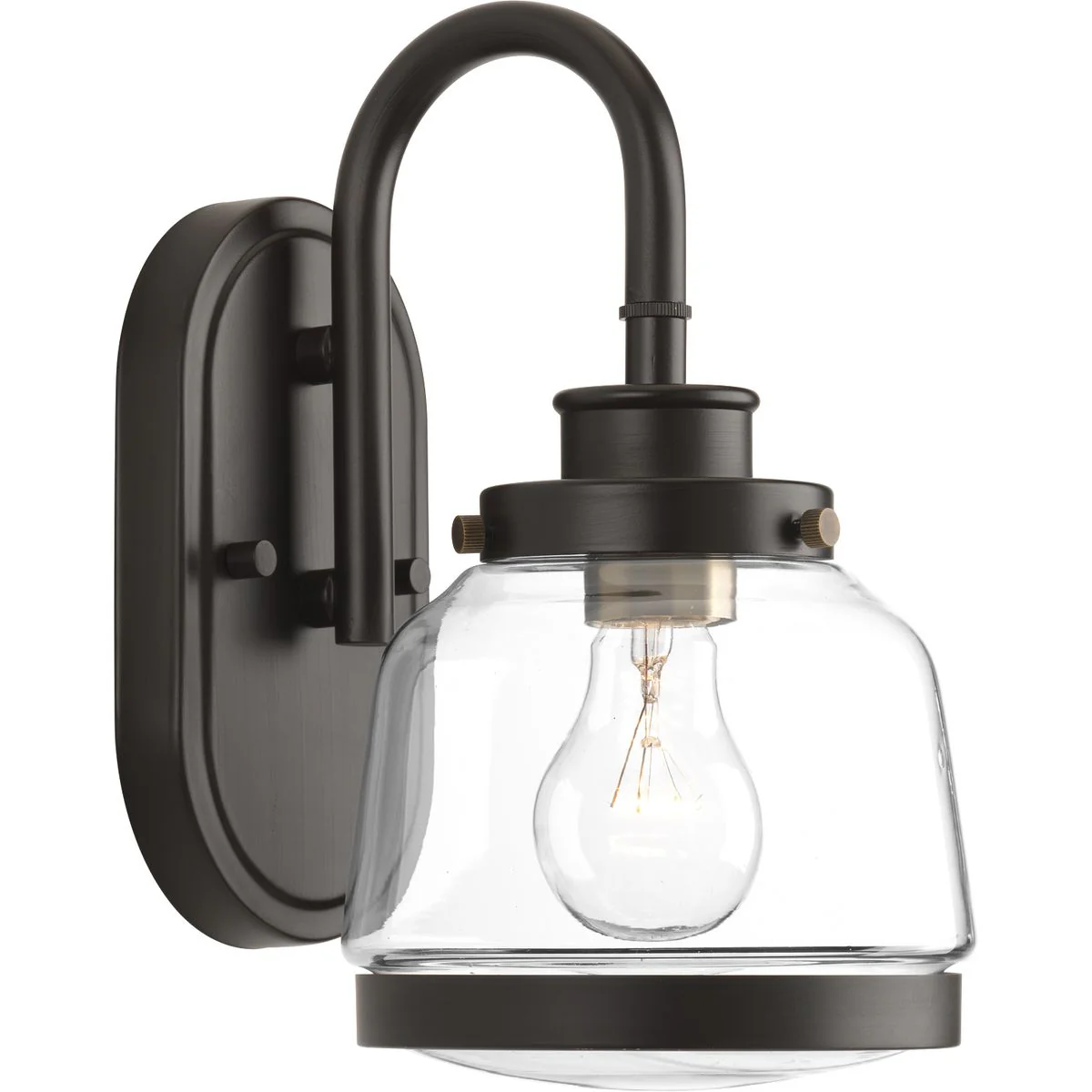 Judson Collection One-Light Clear Glass Bath Vanity Light - Image 2