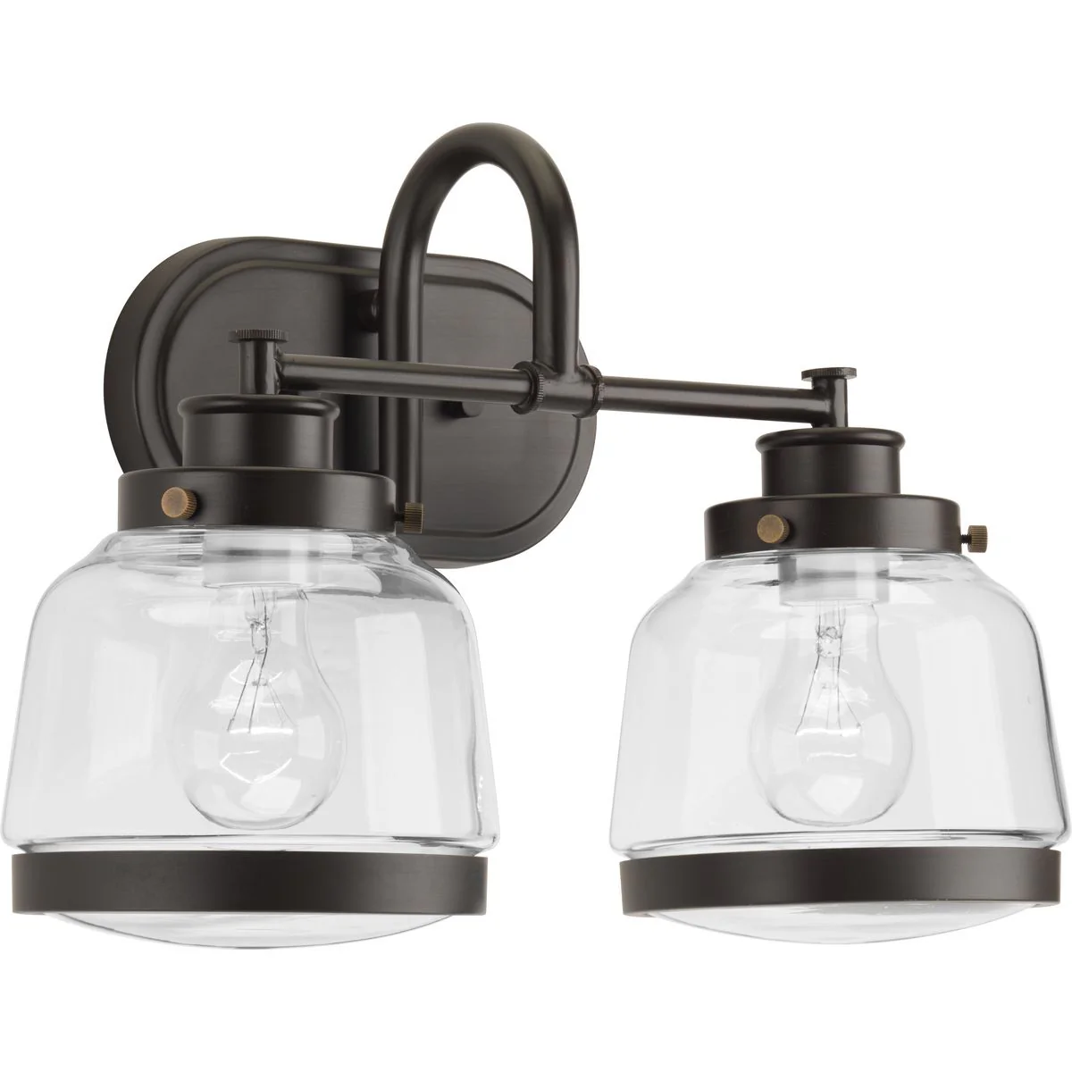 Judson Collection Two-Light Clear Glass Bath Vanity Light - Image 2