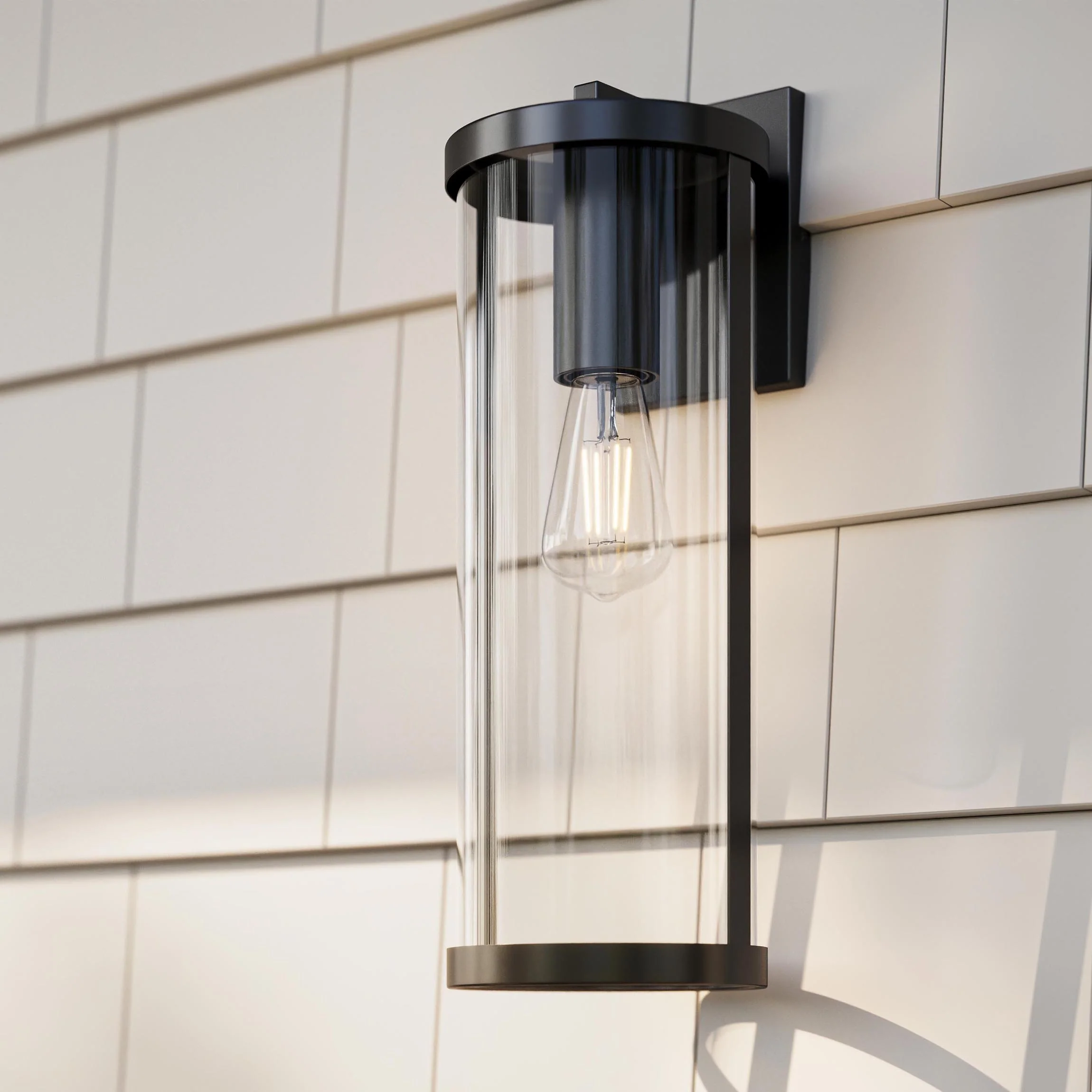 Kagen Extra Large Outdoor Wall Light with Clear Glass Panels - Image 10