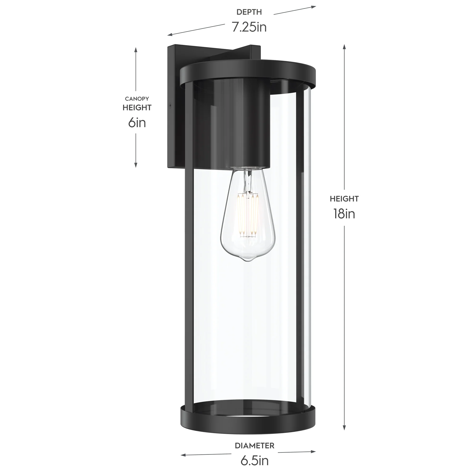 Kagen Extra Large Outdoor Wall Light with Clear Glass Panels - Image 11