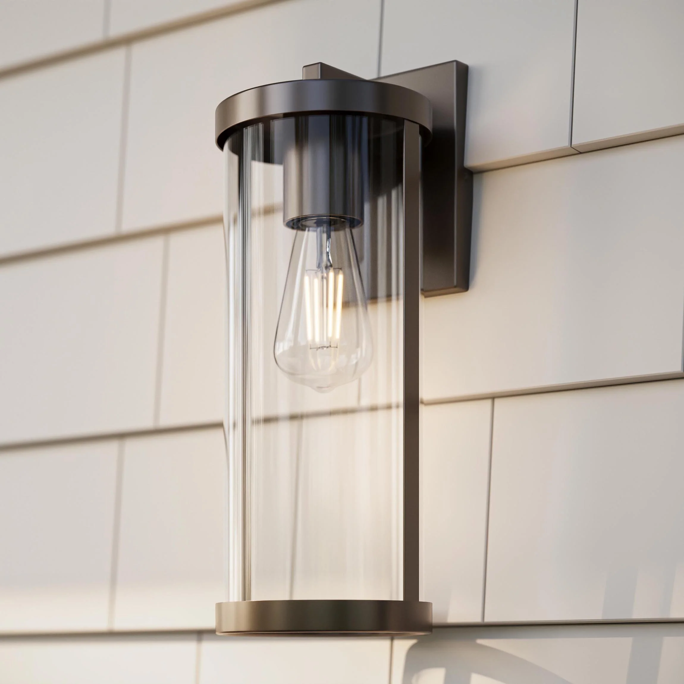 Kagen Large Outdoor Wall Light with Clear Glass Panels - Image 10