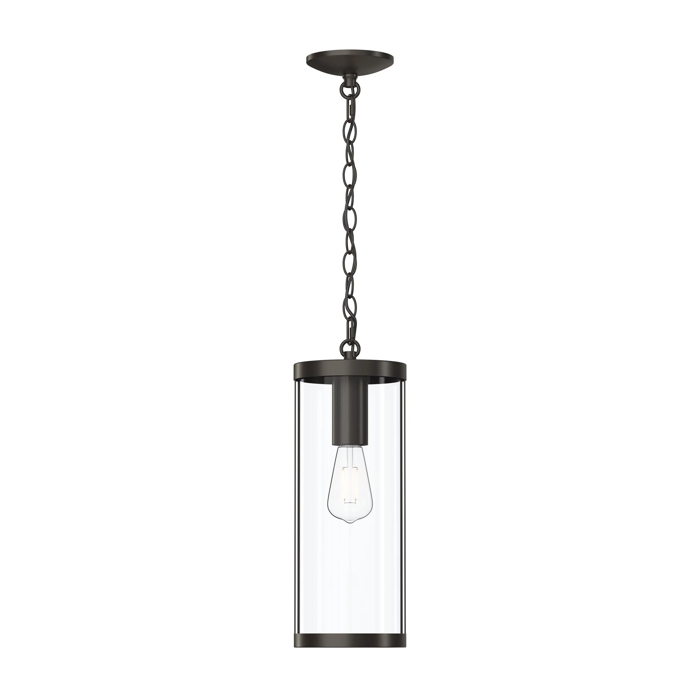 Kagen Outdoor Pendant Light with Clear Glass Panels - Image 6