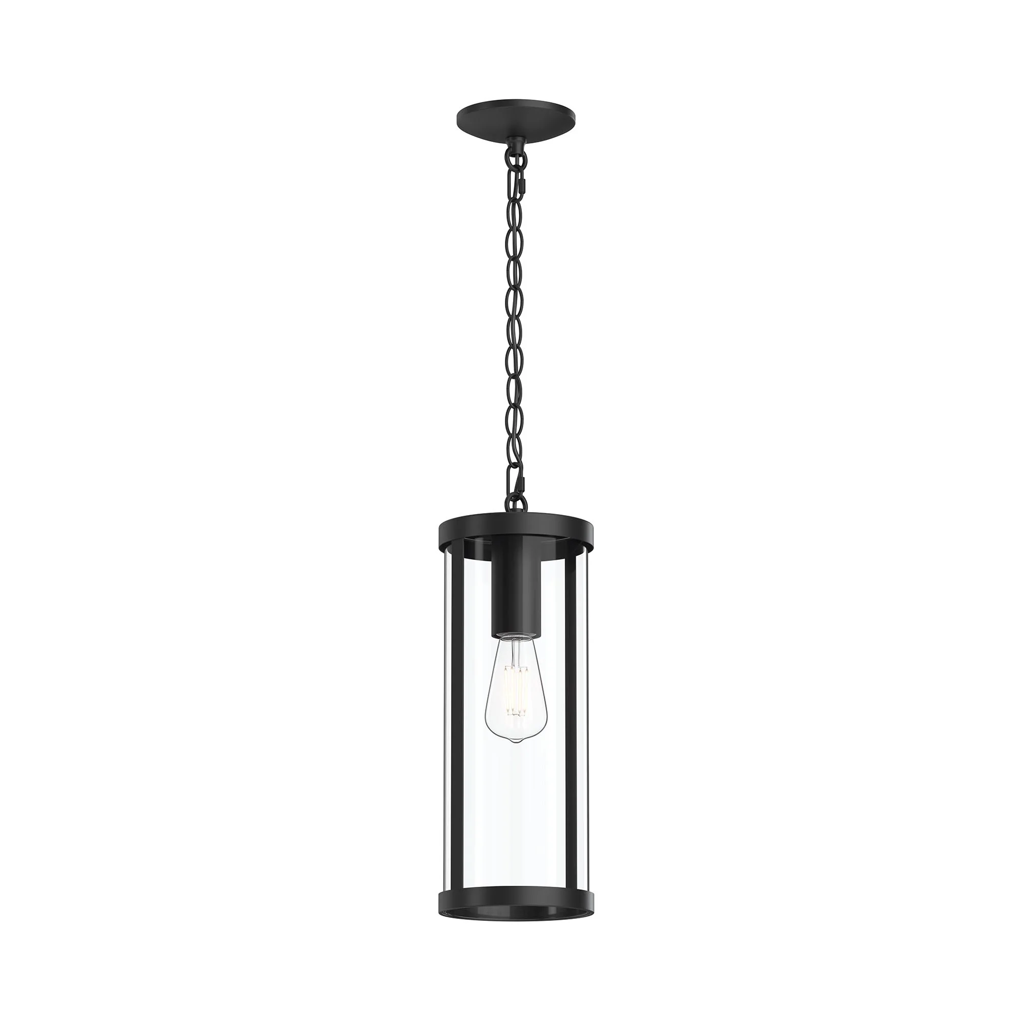 Kagen Outdoor Pendant Light with Clear Glass Panels - Image 7