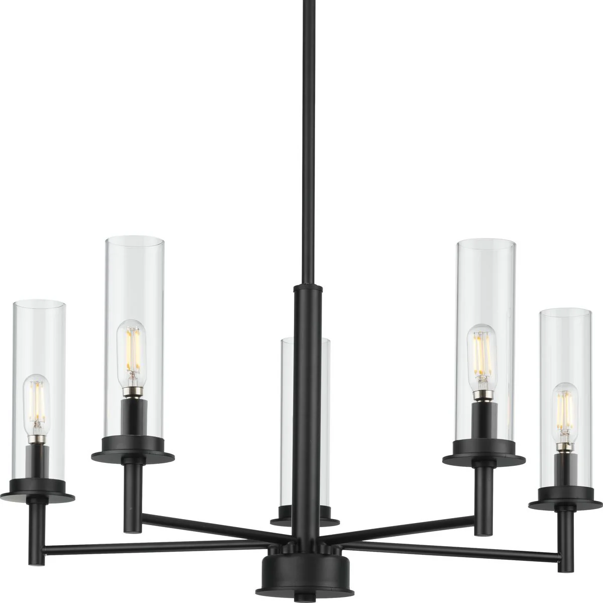 Kellwyn Collection Five-Light Clear Glass Chandelier Light - Image 3