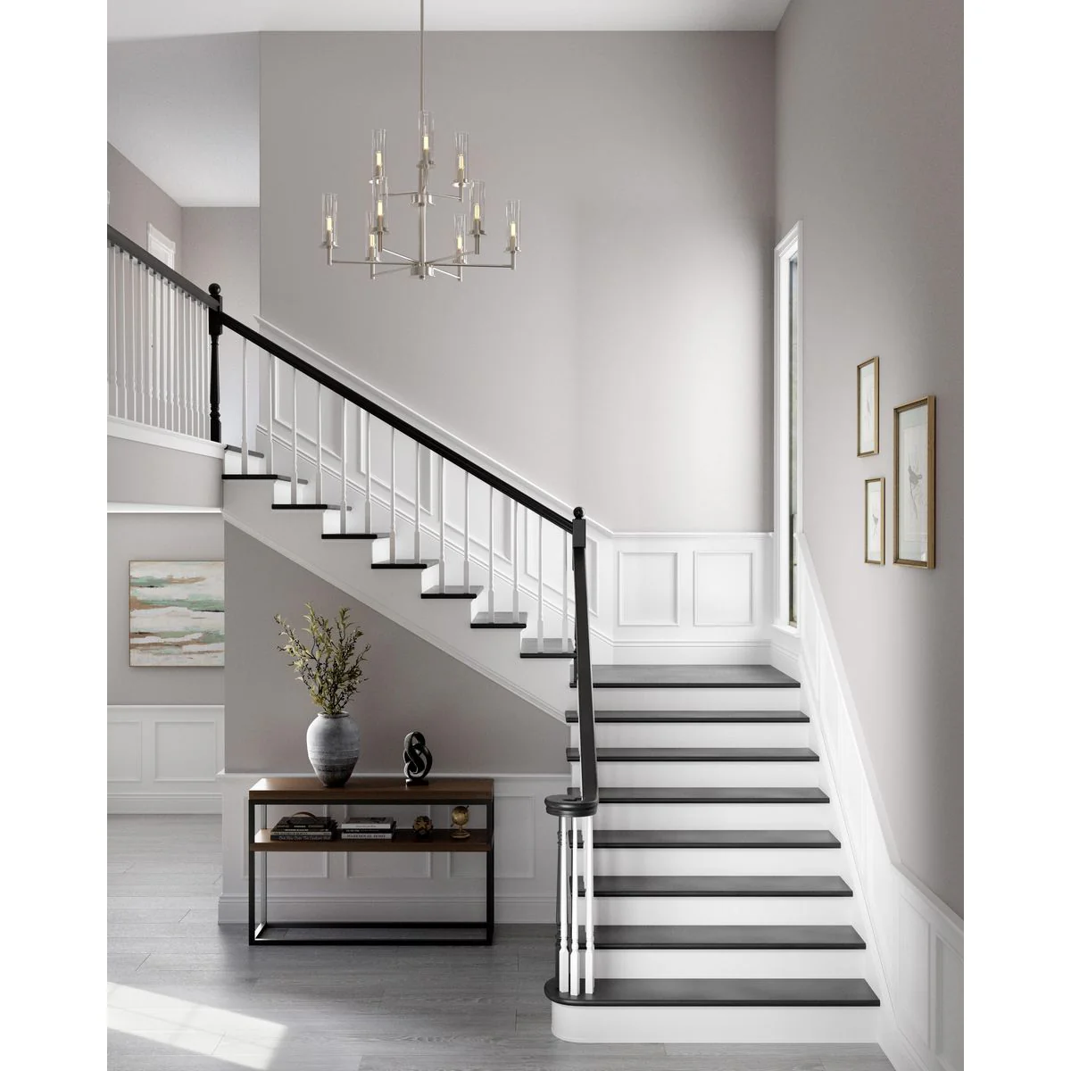 Kellwyn Collection Nine-Light Clear Glass Chandelier Light - Image 3