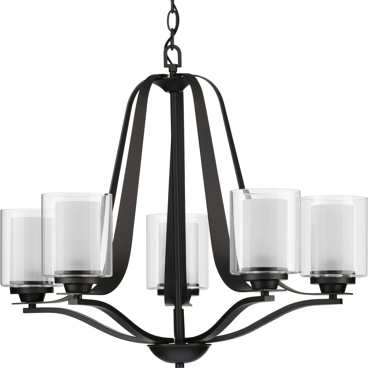 Kene Collection Five-Light Clear Glass Chandelier Light - Image 2