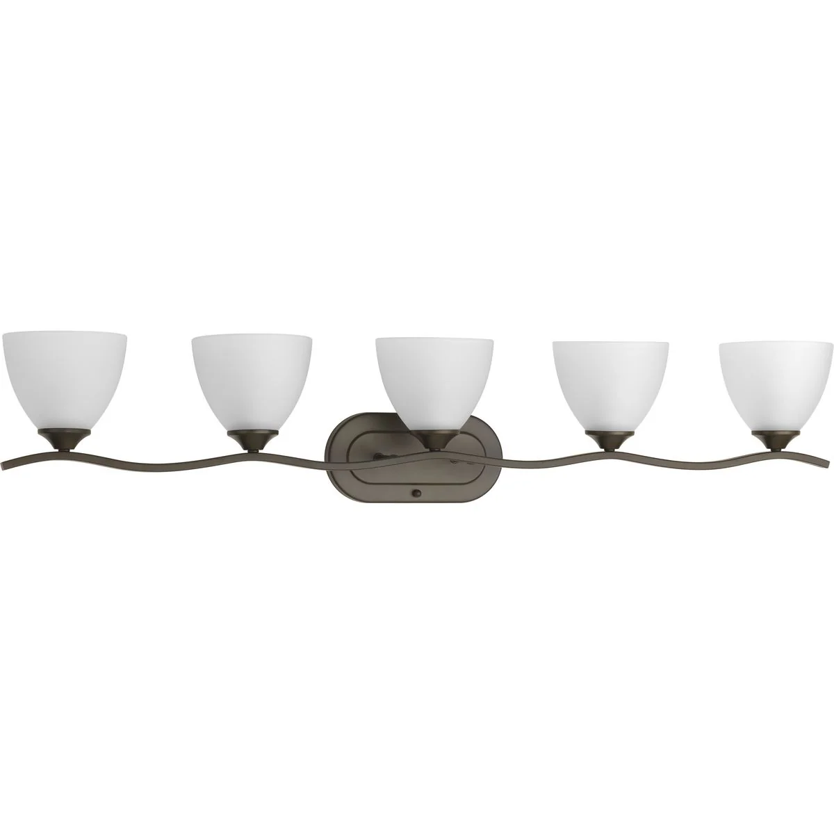 Laird Collection Five-Light Etched Glass Bath Vanity Light - Image 2
