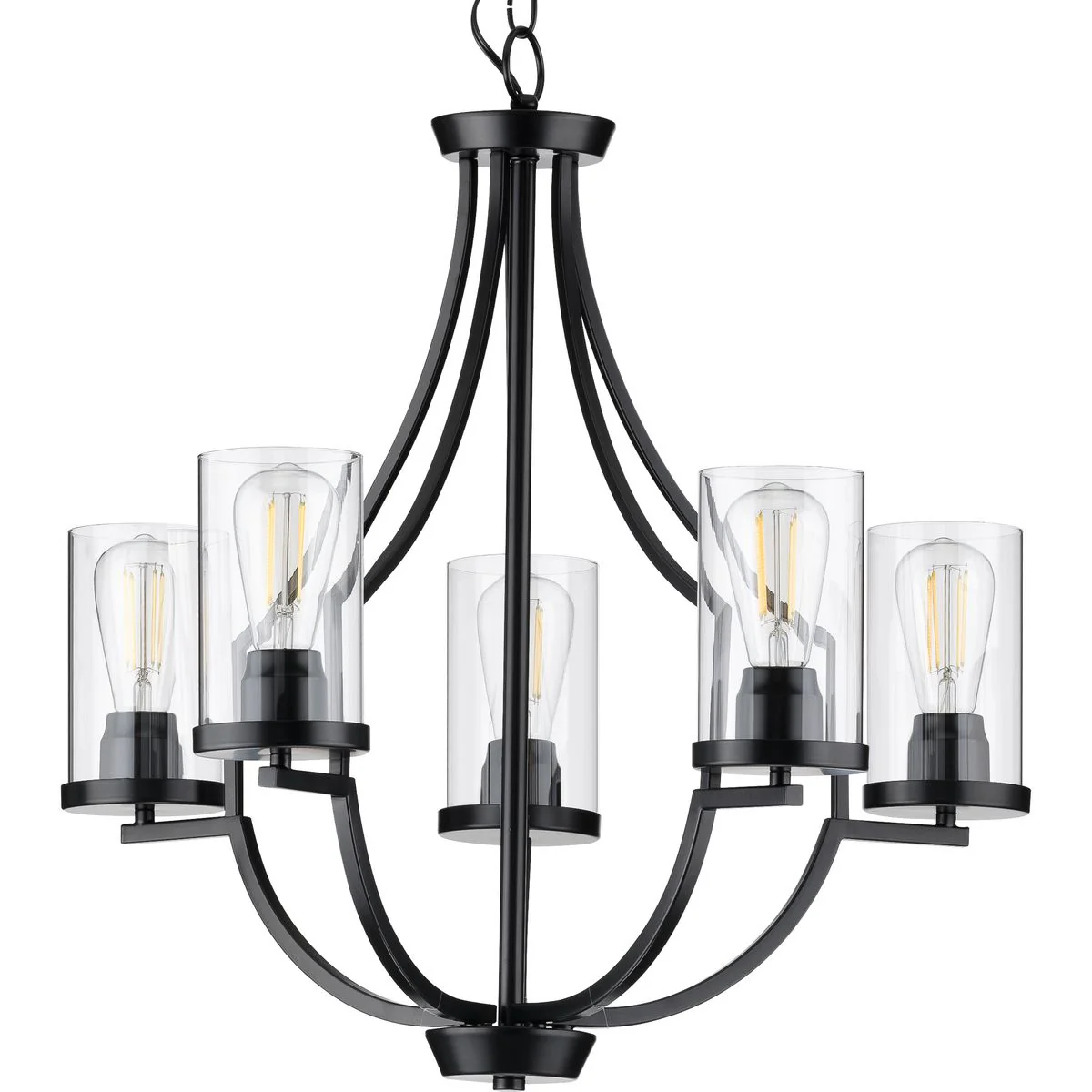 Lassiter Collection Five-Light Clear Glass Chandelier Light - Image 2