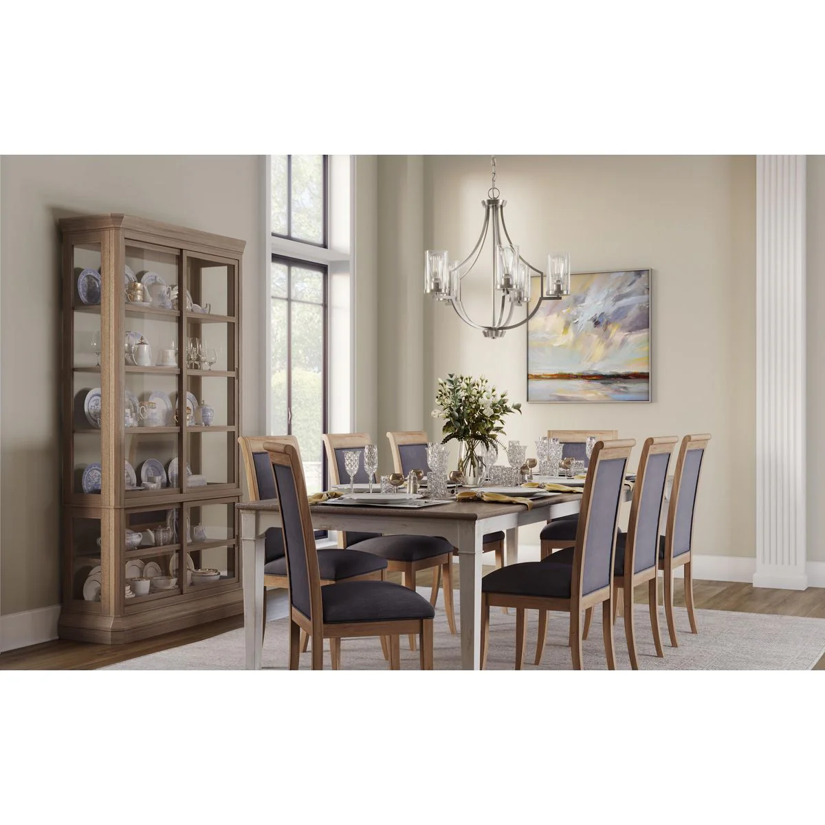 Lassiter Collection Five-Light Clear Glass Chandelier Light - Image 3