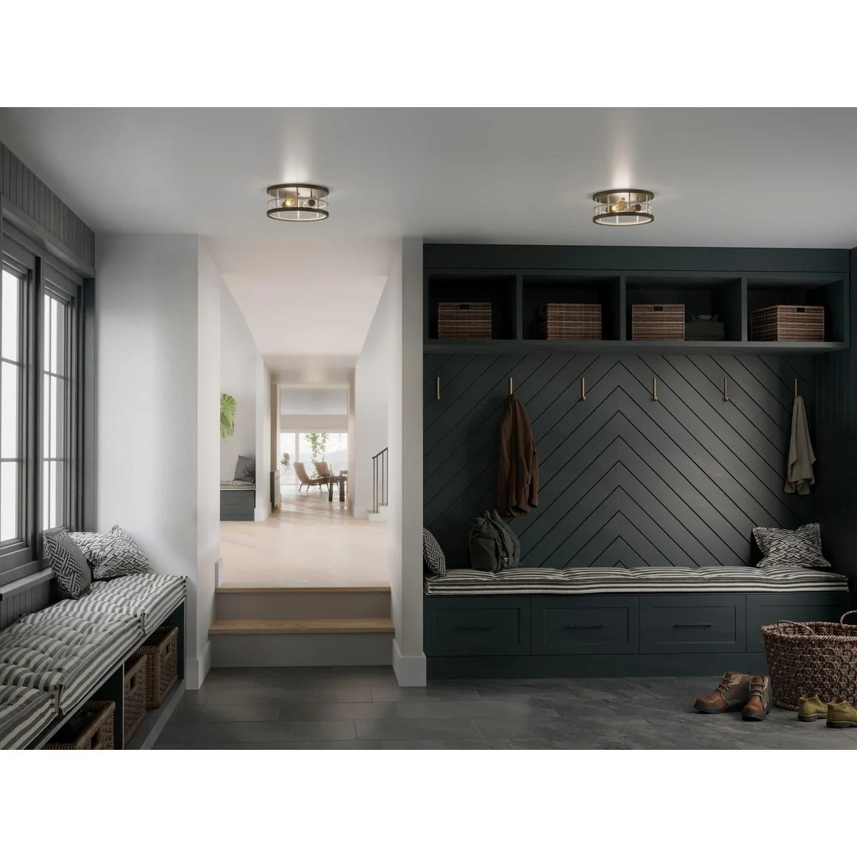 Lattimore Collection 13 in. Two-Light Flush Mount - Image 2