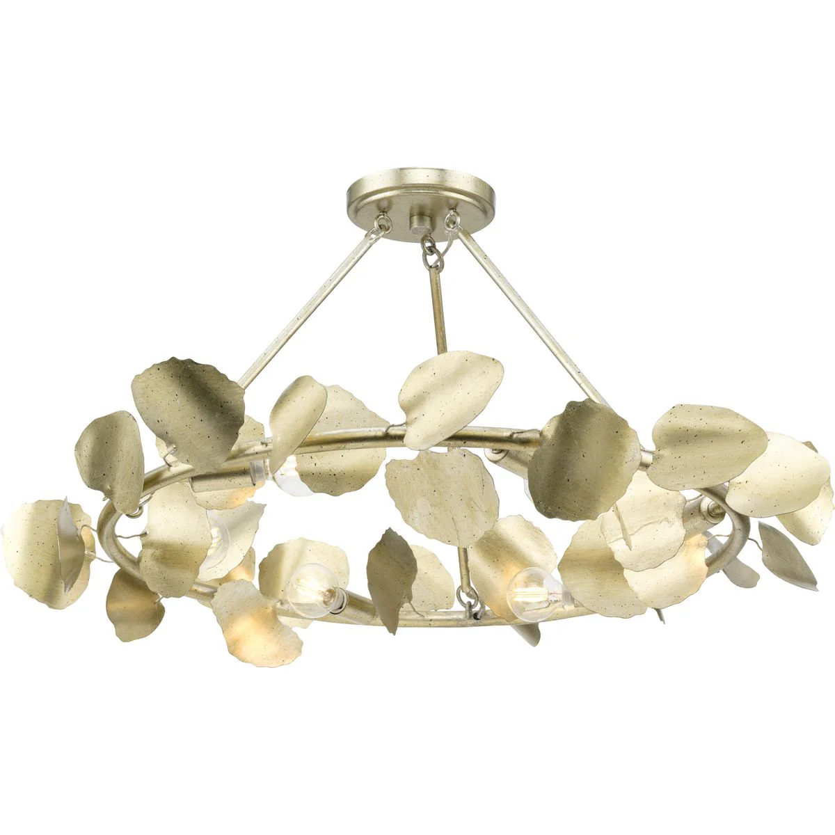 Laurel Collection 28 in. Six-Light Gold Ombre Flush Mount - Image 4