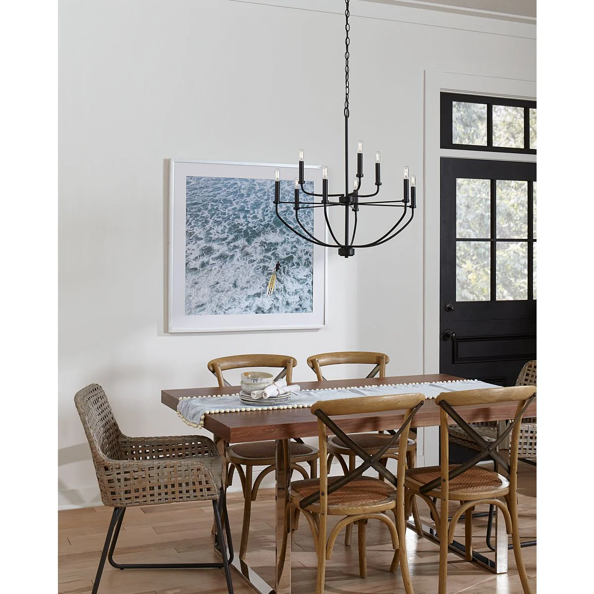 Leyden Collection Nine-Light Chandelier Light - Image 4