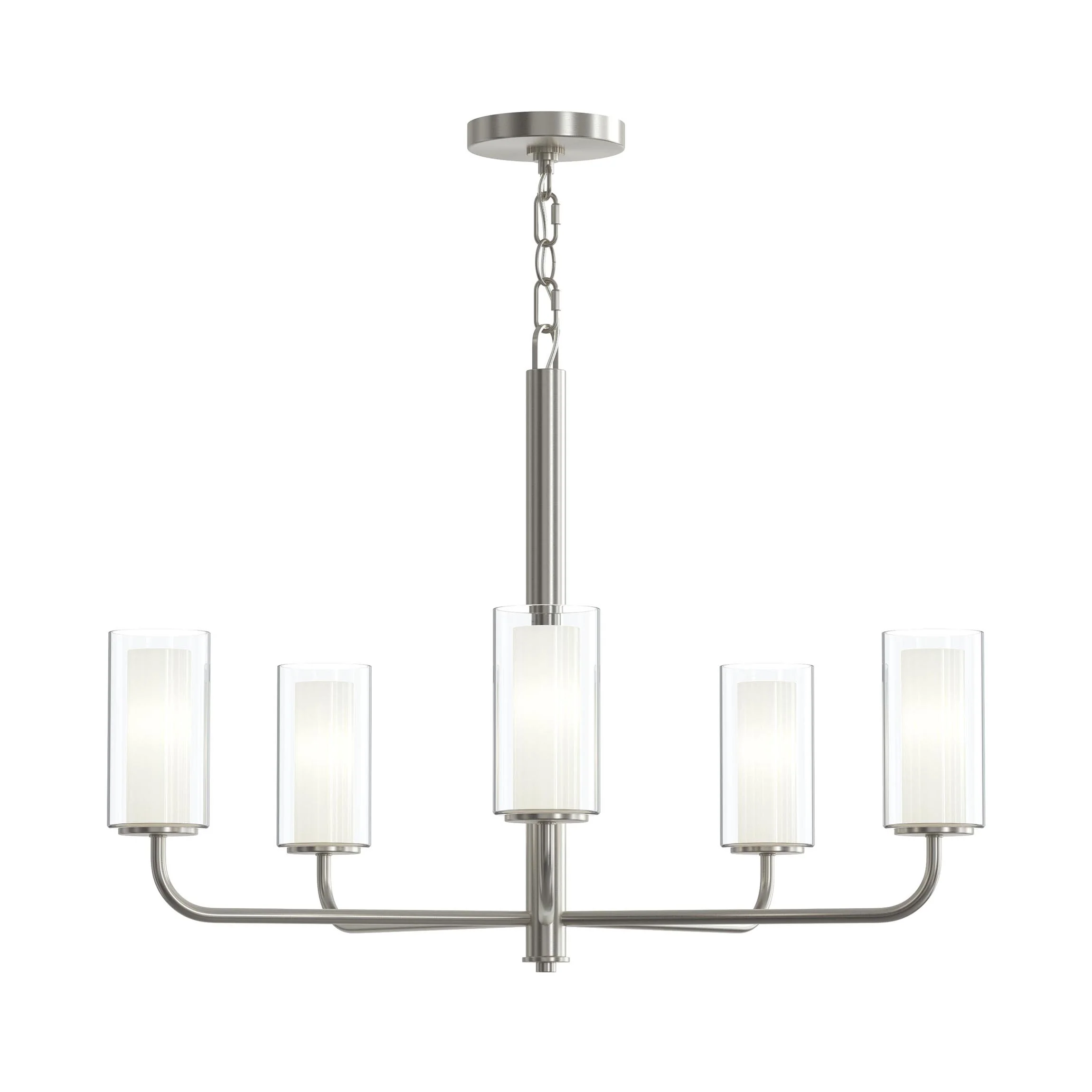 Mack Five-Light Chandelier with Layered Glass Shades - Image 5