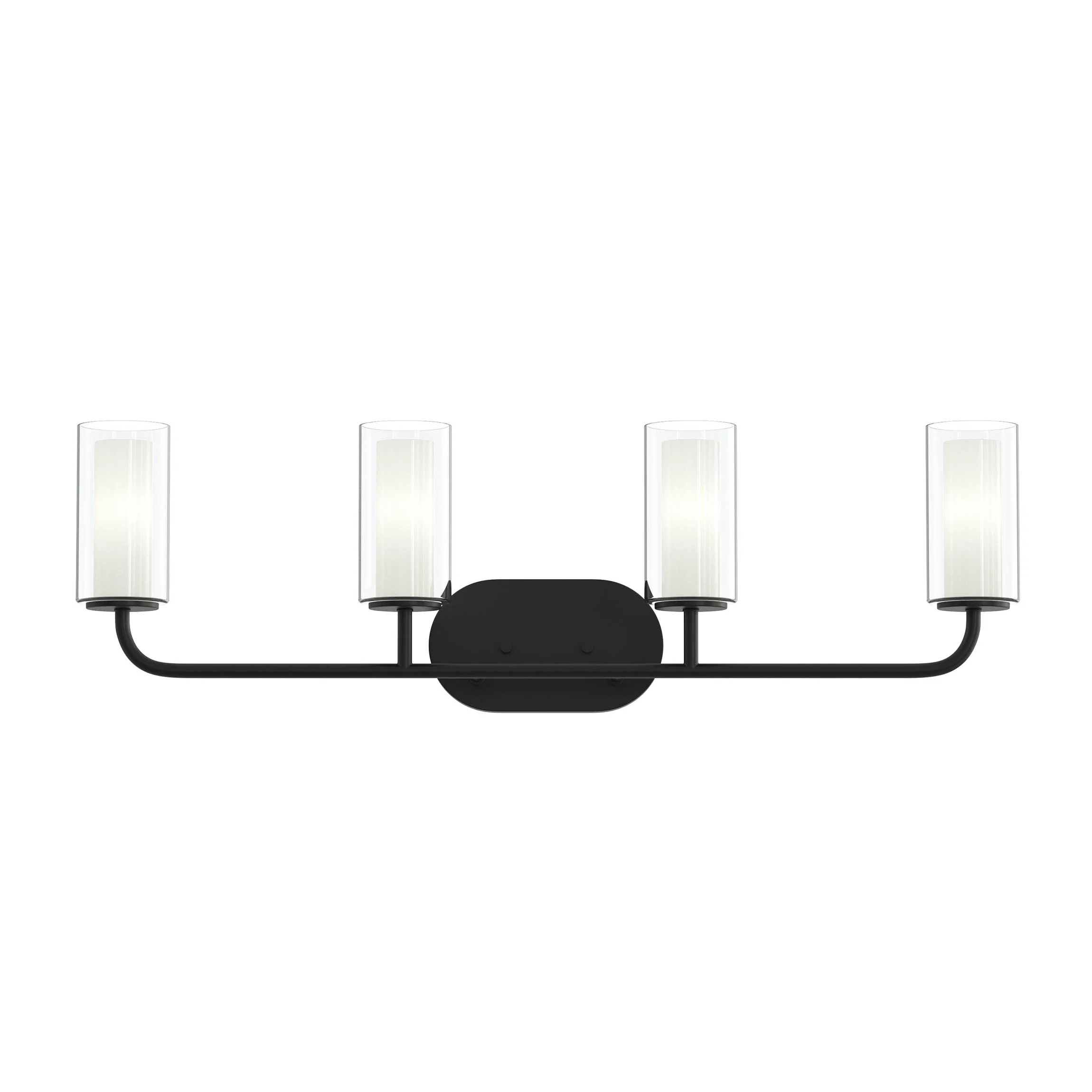 Mack Four-Light Vanity Light with Layered Glass Shades - Image 12