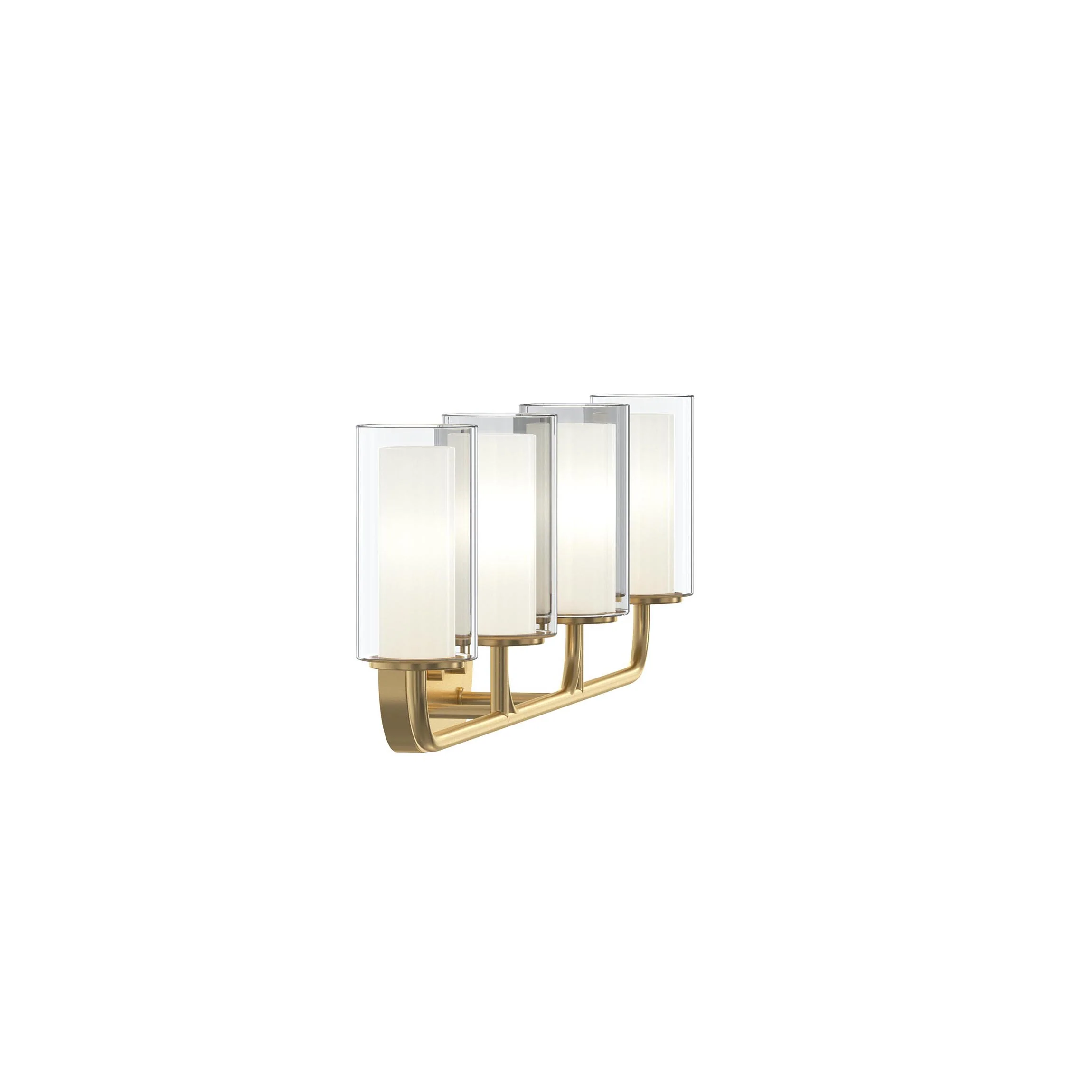Mack Four-Light Vanity Light with Layered Glass Shades - Image 5