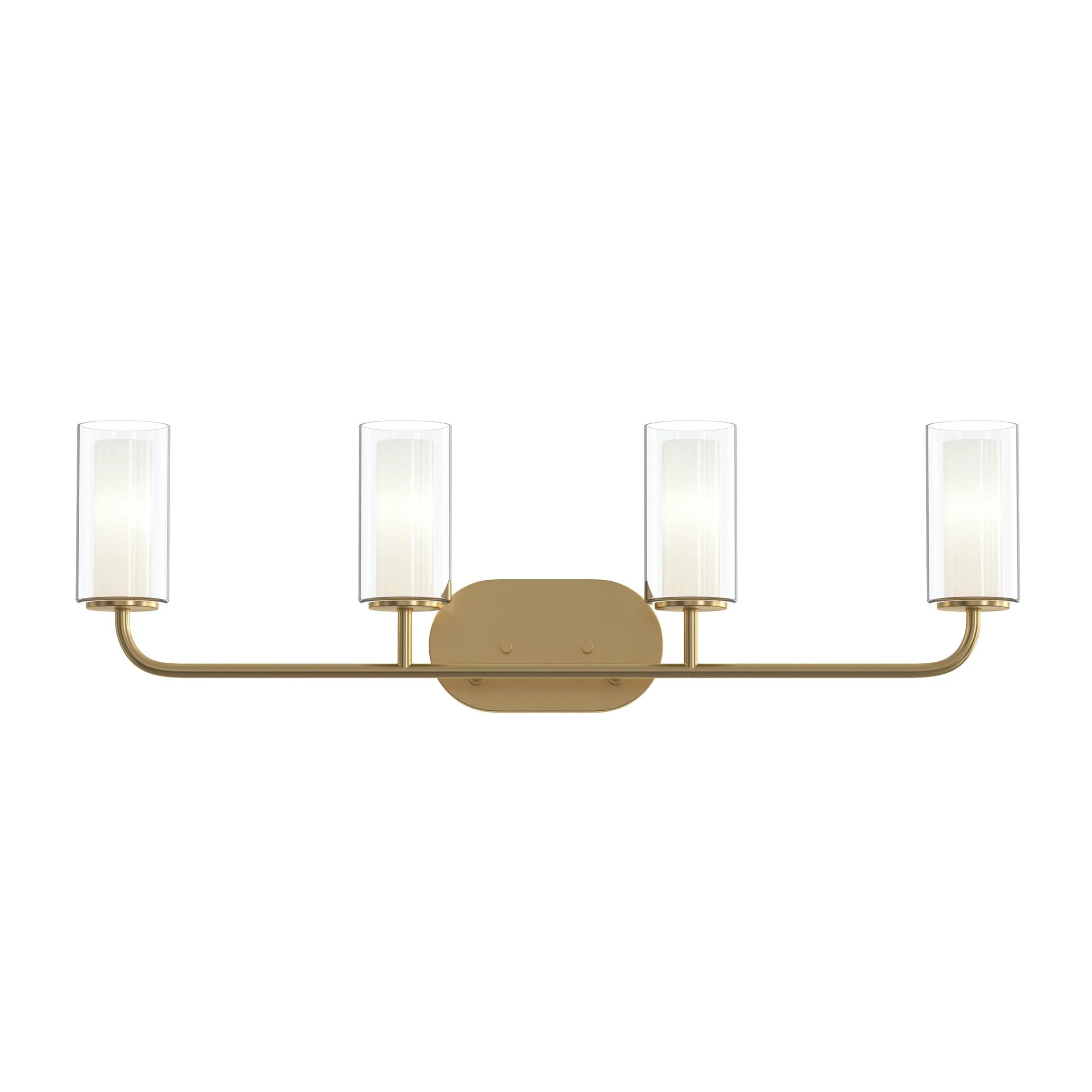 Mack Four-Light Vanity Light with Layered Glass Shades - Image 7