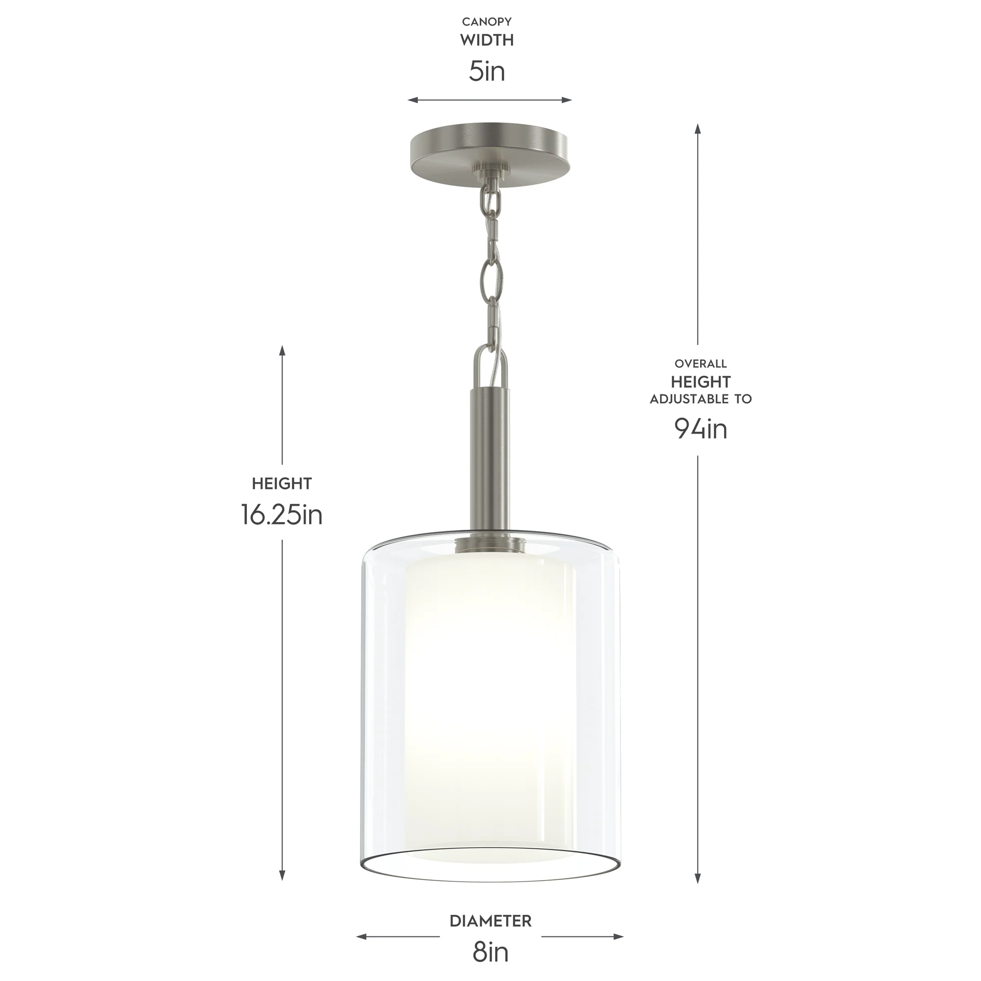 Mack One-Light Pendant with Layered Glass Shade - Image 21