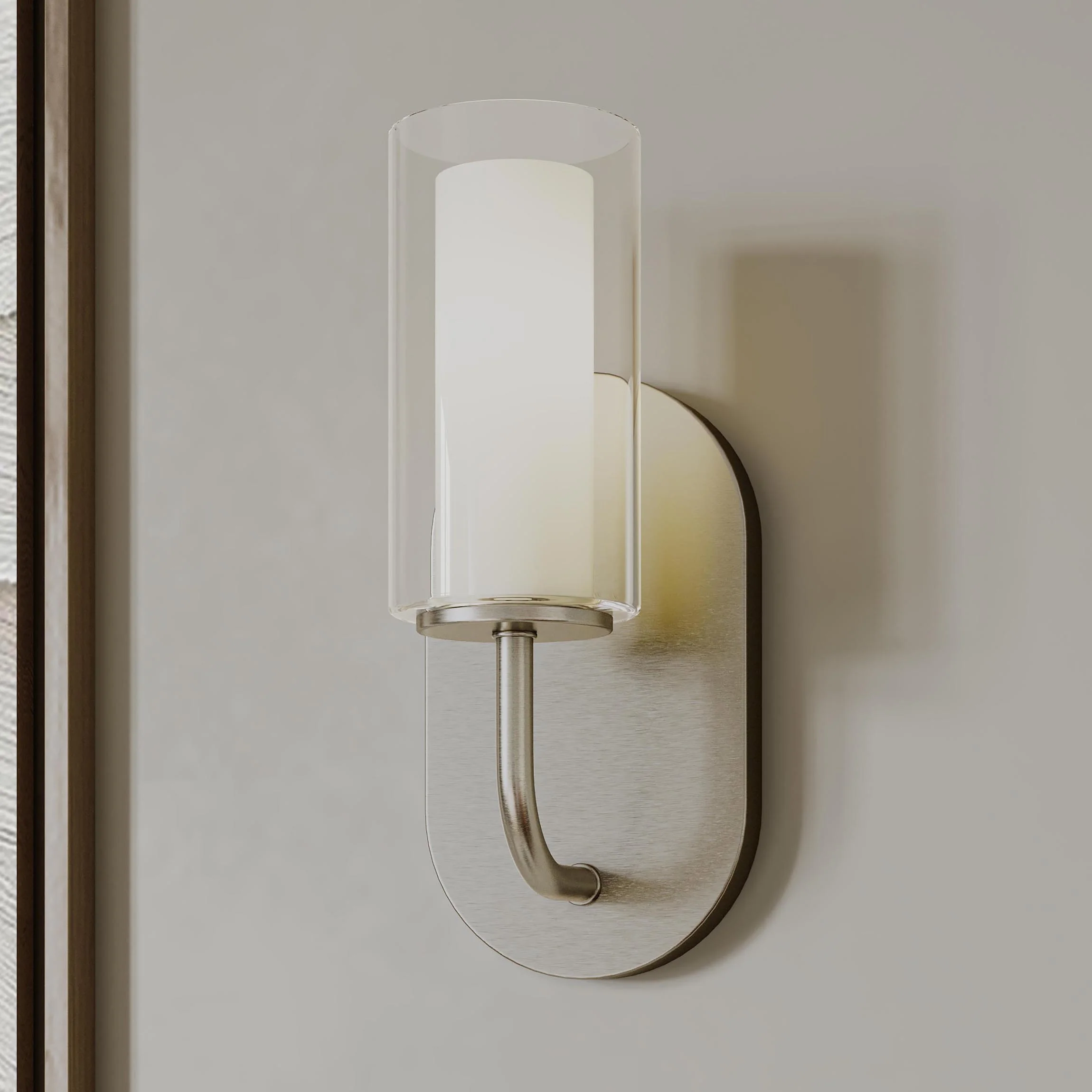 Mack One-Light Wall Sconce with Layered Glass Shade - Image 12
