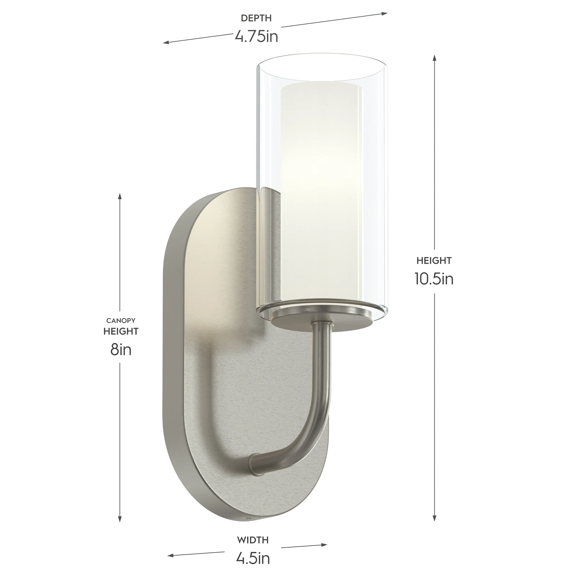 Mack One-Light Wall Sconce with Layered Glass Shade - Image 13