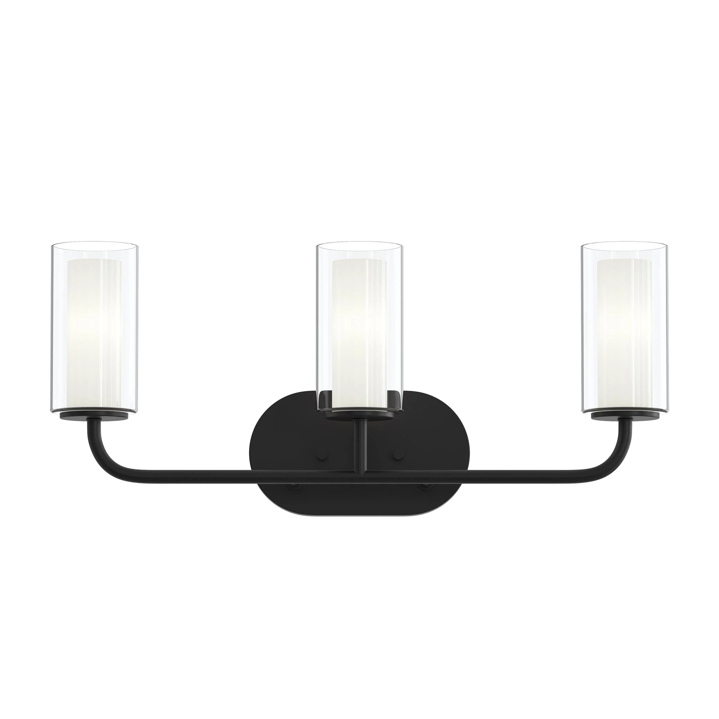 Mack Three-Light Vanity Light with Layered Glass Shades - Image 5
