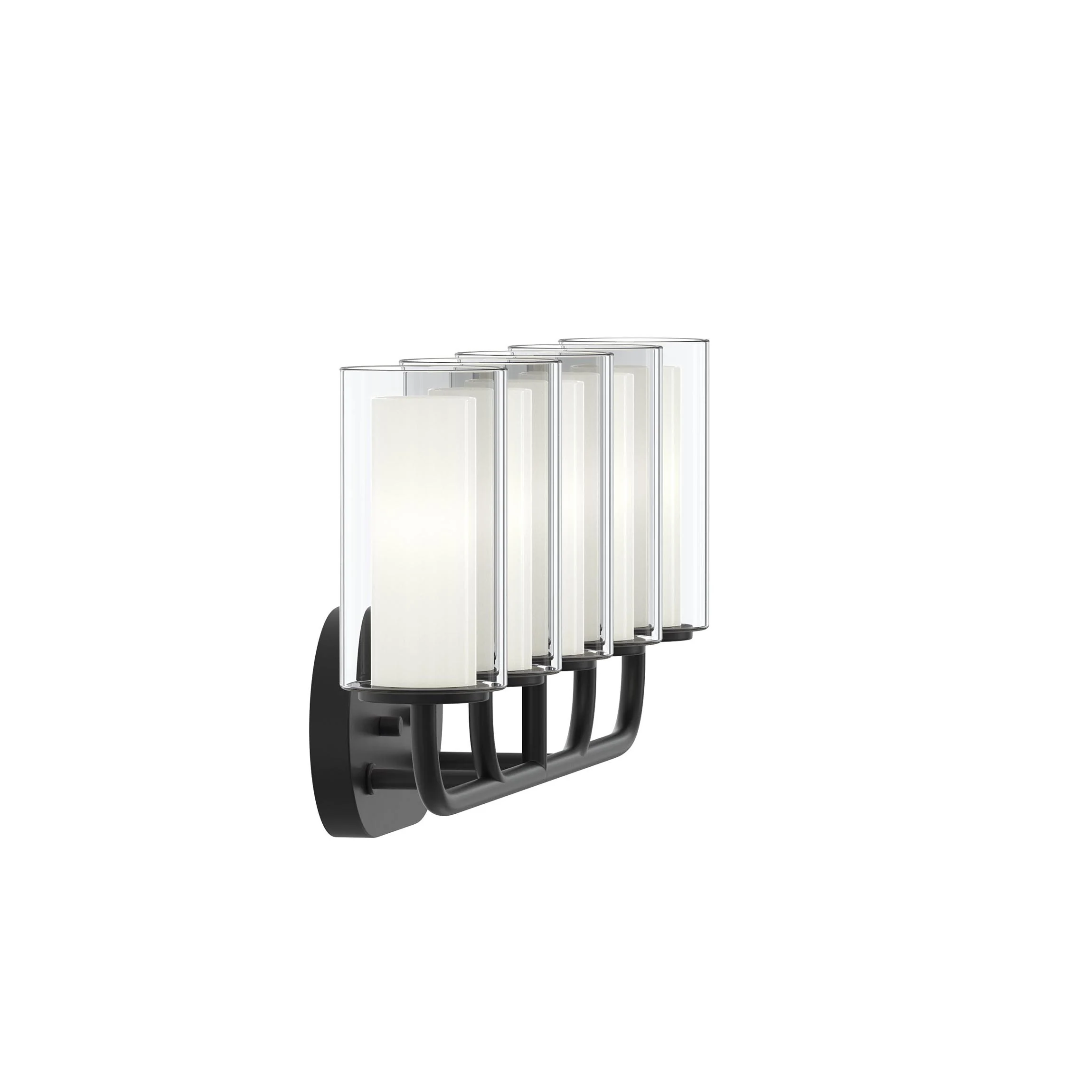 Mack Three-Light Vanity Light with Layered Glass Shades - Image 6