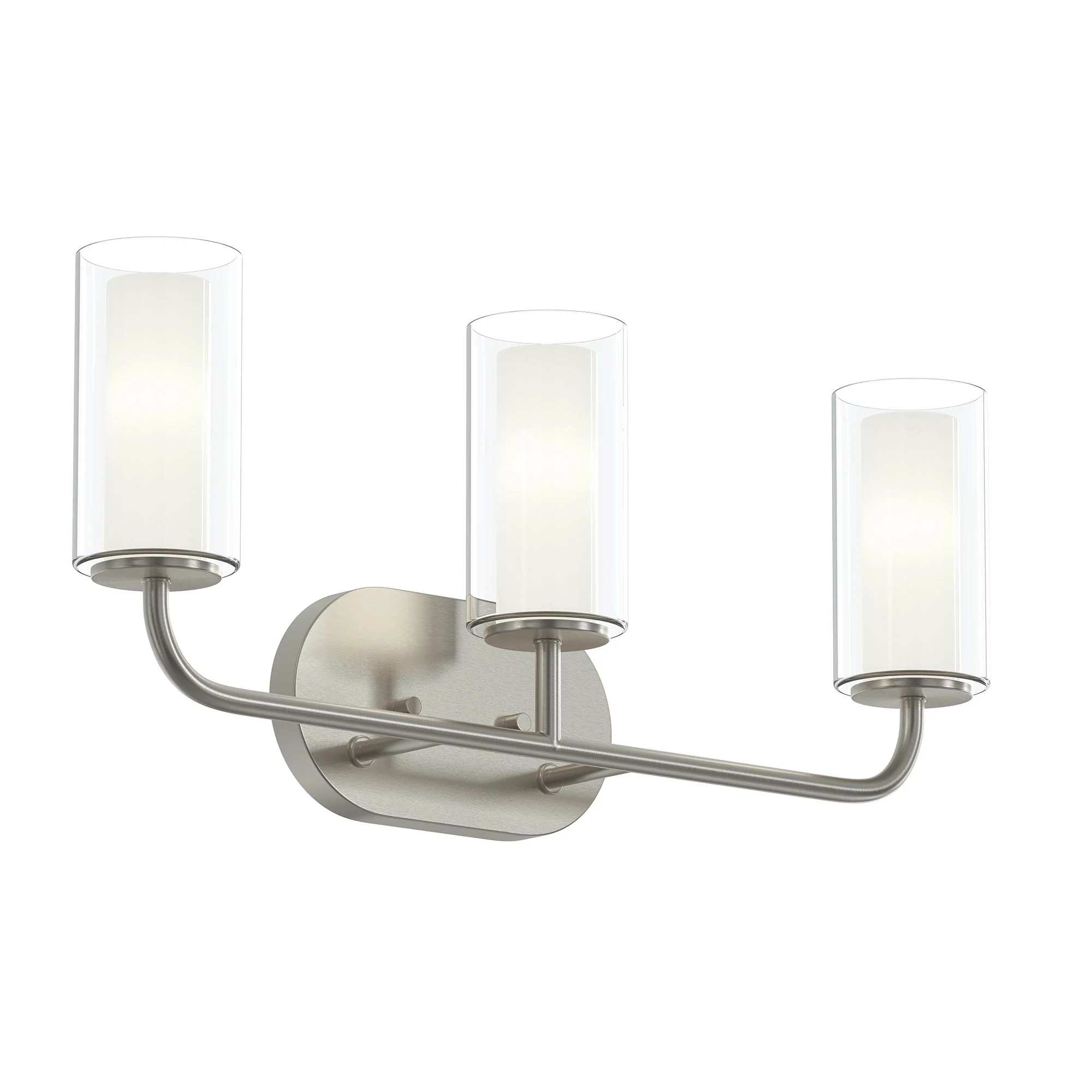 Mack Three-Light Vanity Light with Layered Glass Shades - Image 7