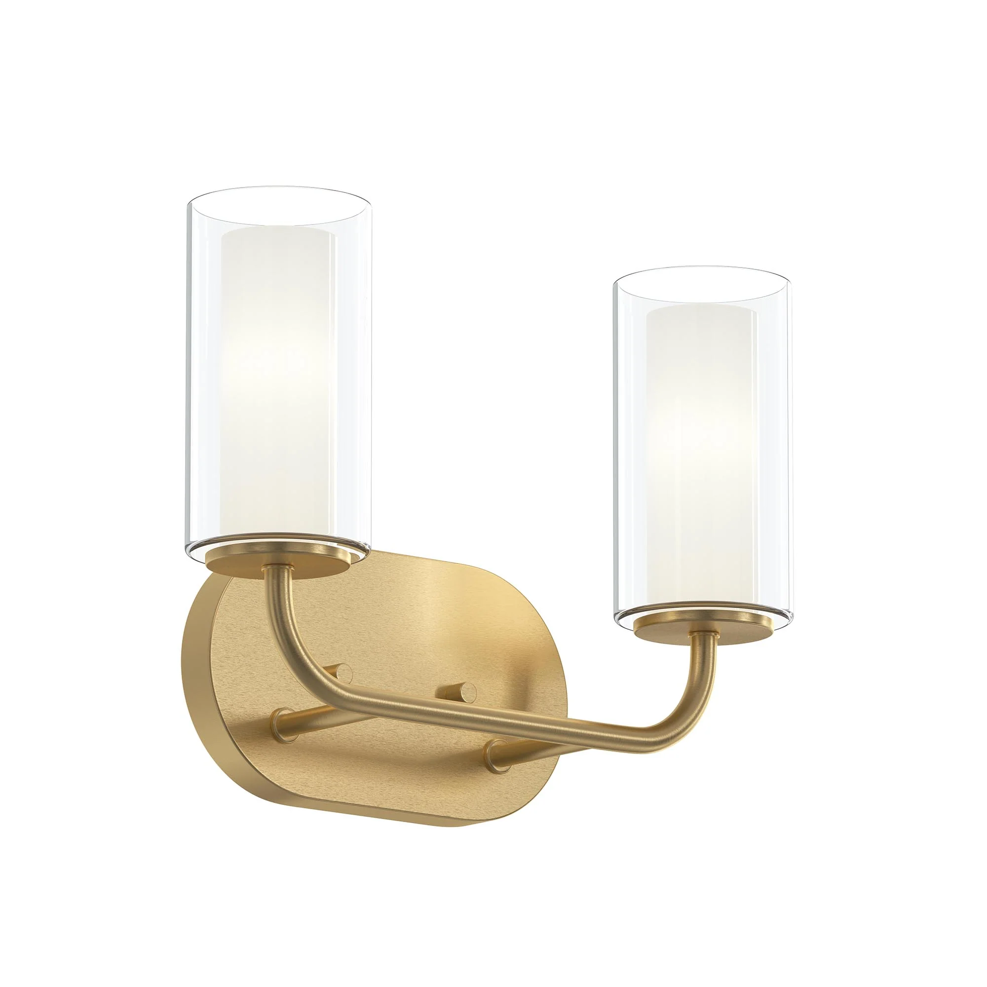 Mack Two-Light Vanity Light with Layered Glass Shades