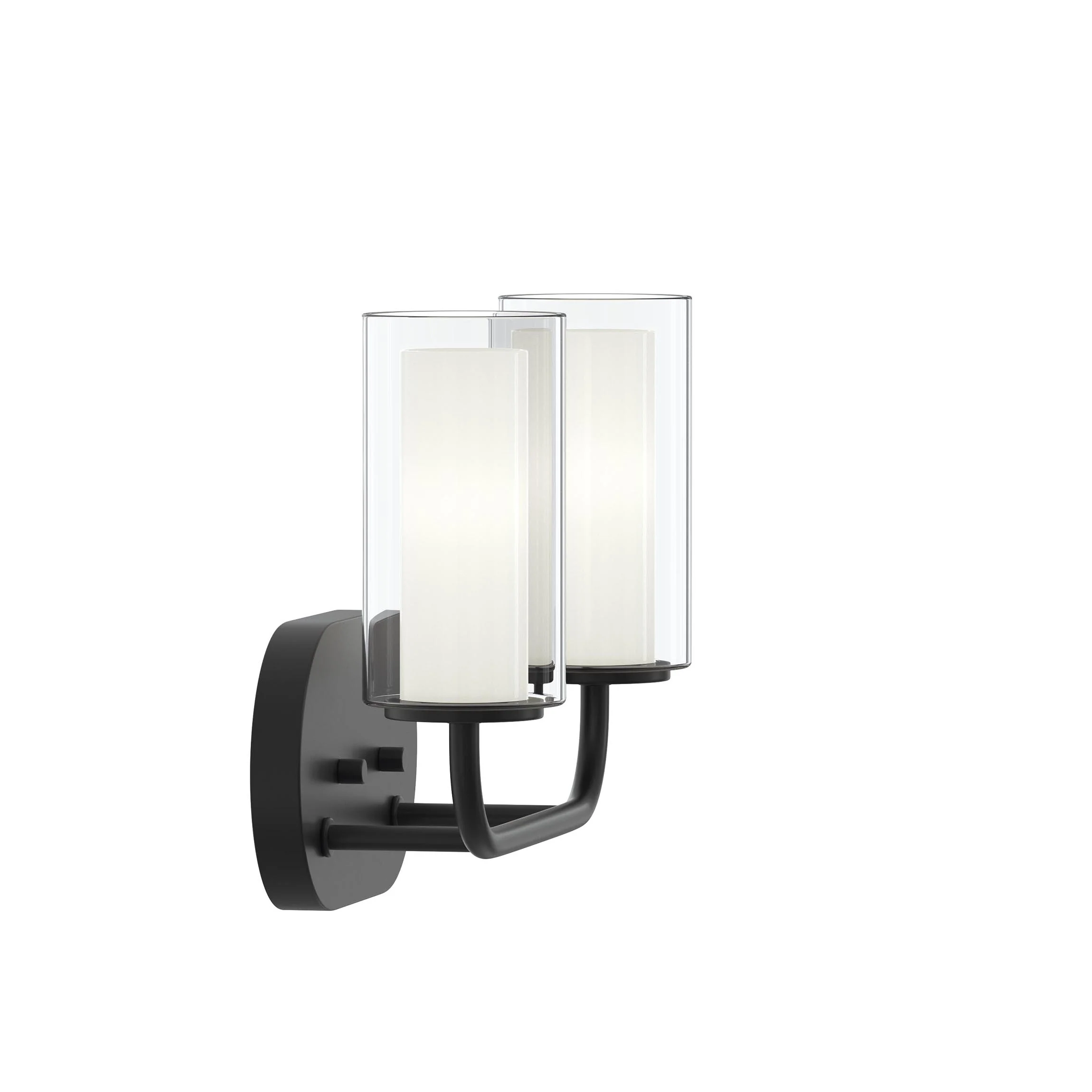Mack Two-Light Vanity Light with Layered Glass Shades - Image 11