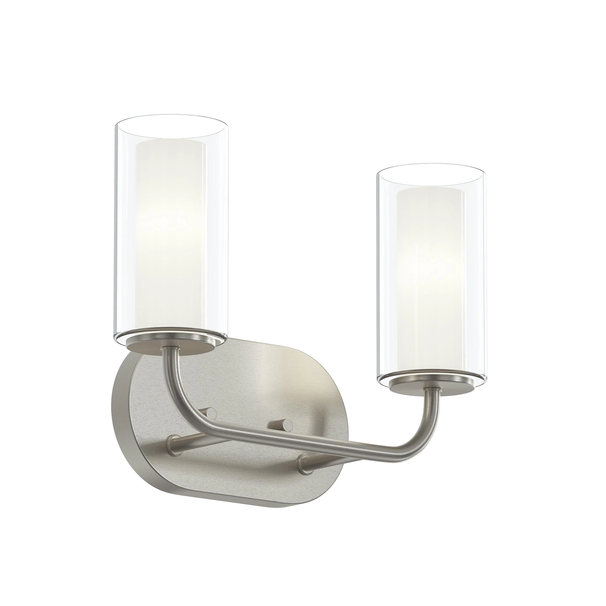 Mack Two-Light Vanity Light with Layered Glass Shades - Image 13