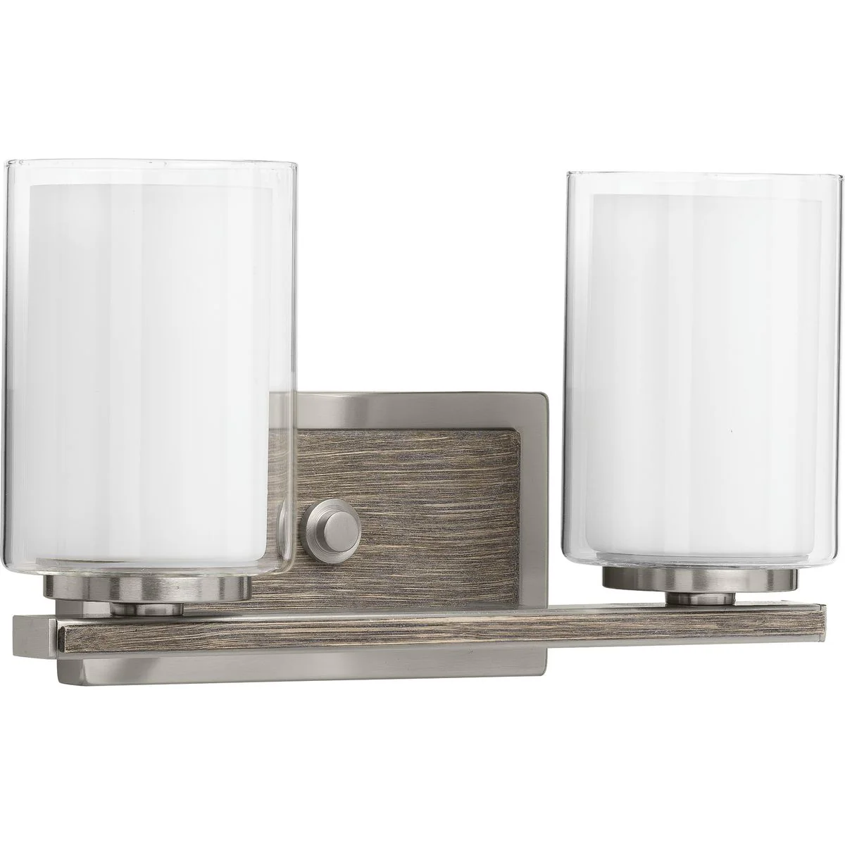 Mast Collection Two-Light Clear Glass Bath Vanity Light