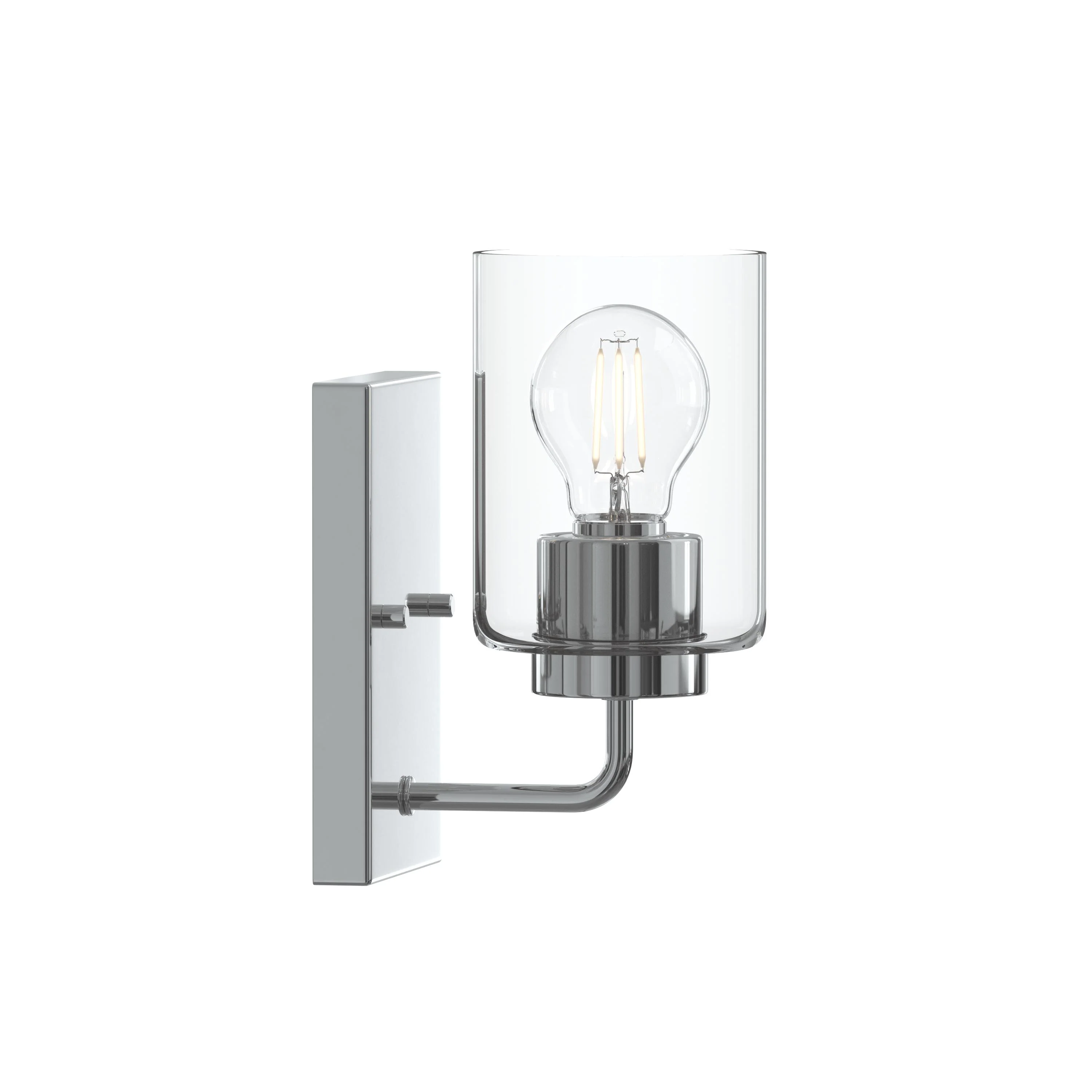 Merry 1-Light Bathroom Vanity Light with Clear Glass Shade - Image 17