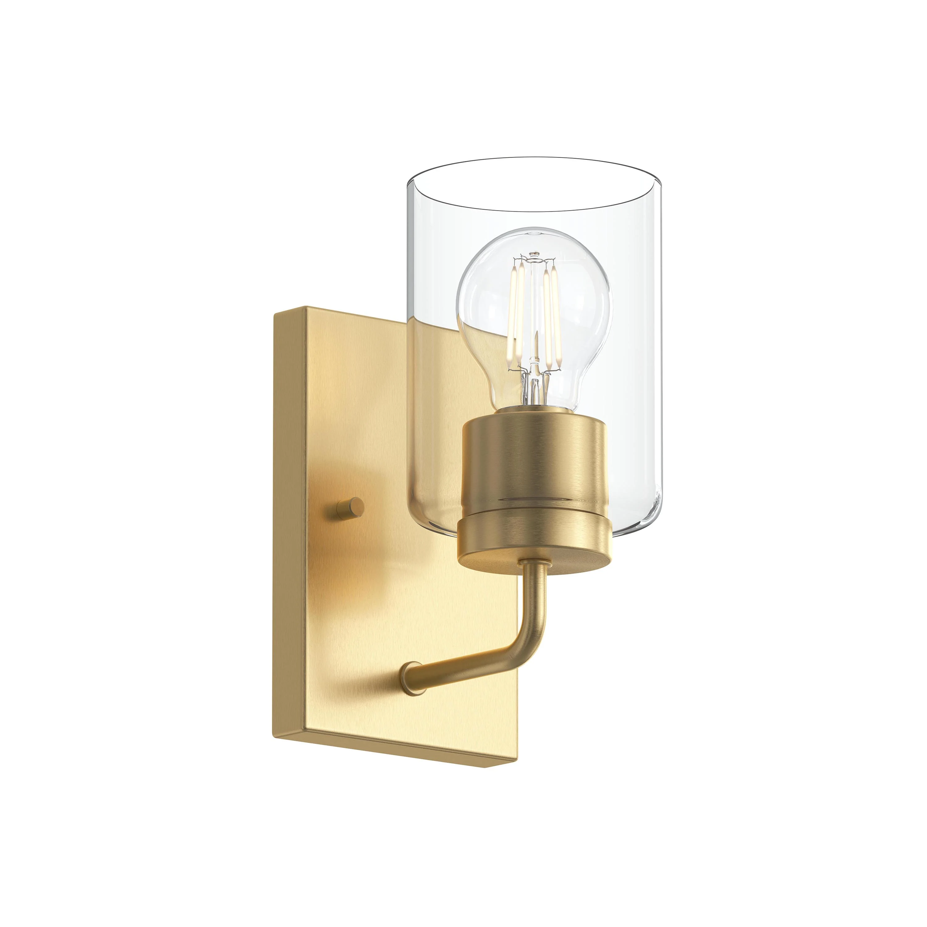 Merry 1-Light Bathroom Vanity Light with Clear Glass Shade - Image 19
