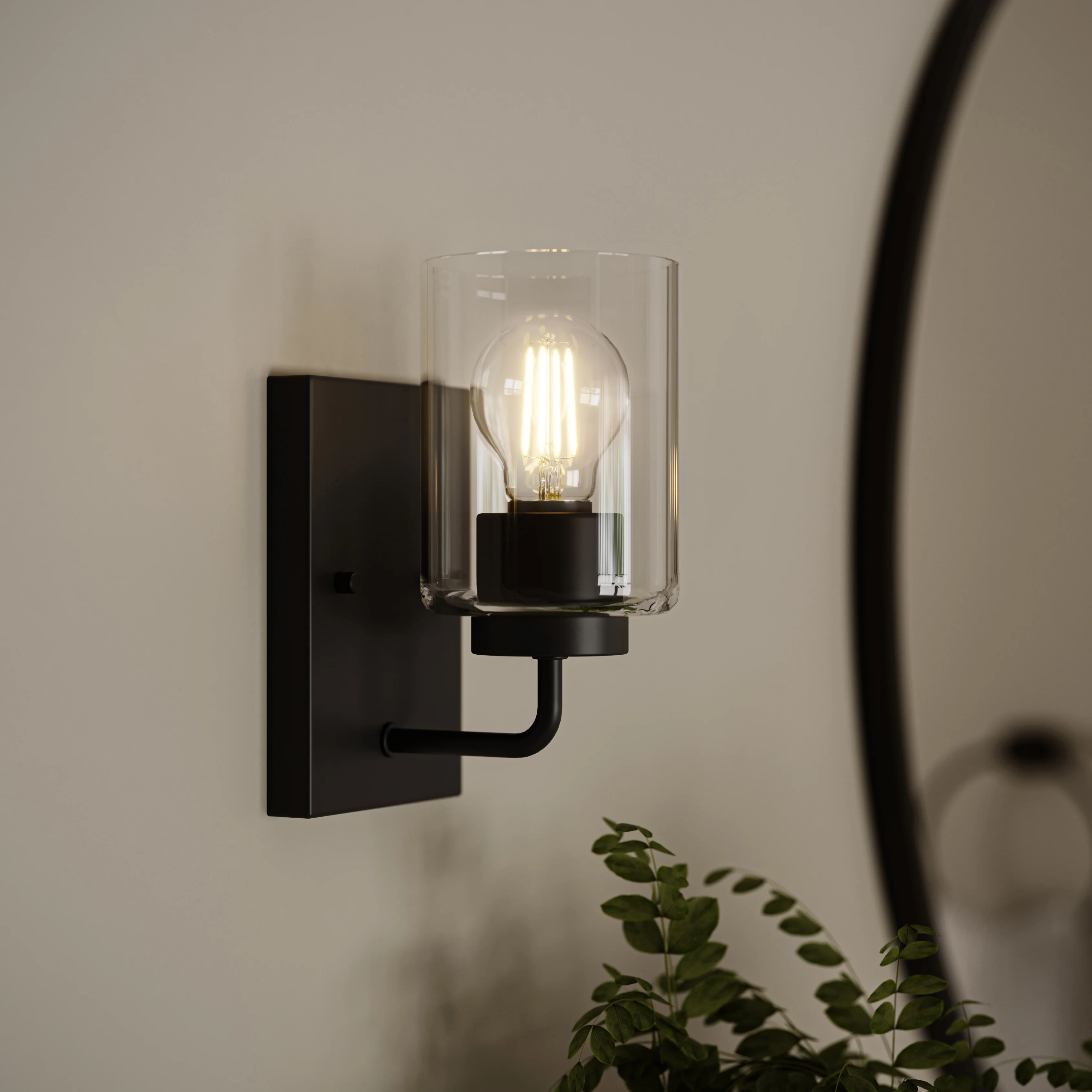 Merry 1-Light Bathroom Vanity Light with Clear Glass Shade - Image 21