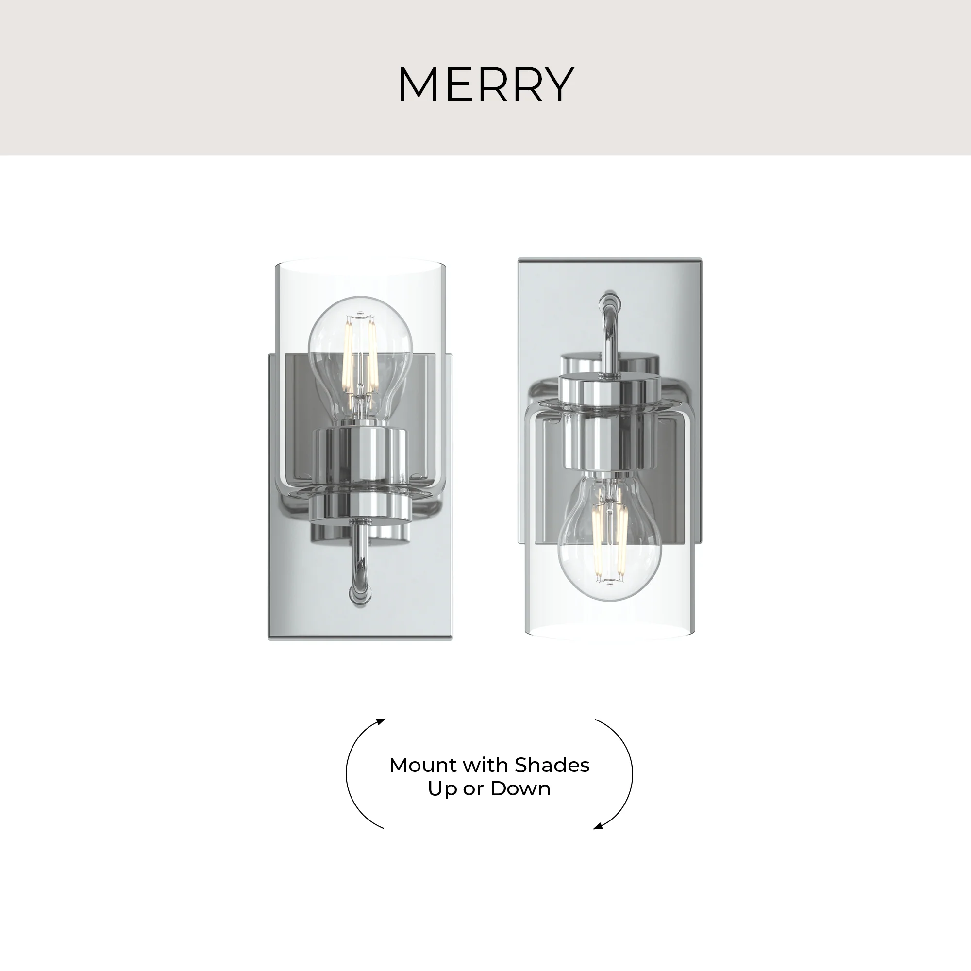 Merry 1-Light Bathroom Vanity Light with Clear Glass Shade - Image 26