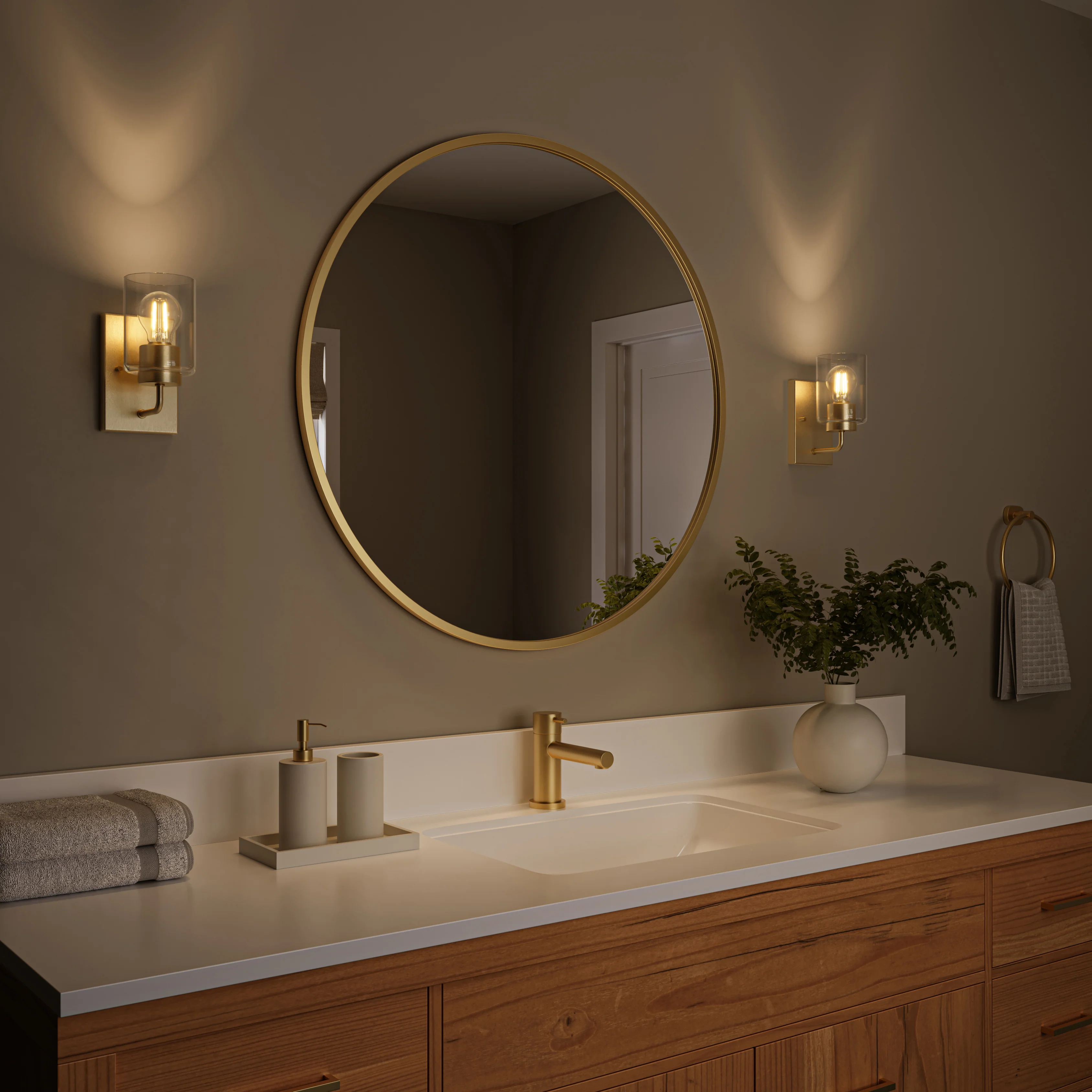 Merry 1-Light Bathroom Vanity Light with Clear Glass Shade - Image 31