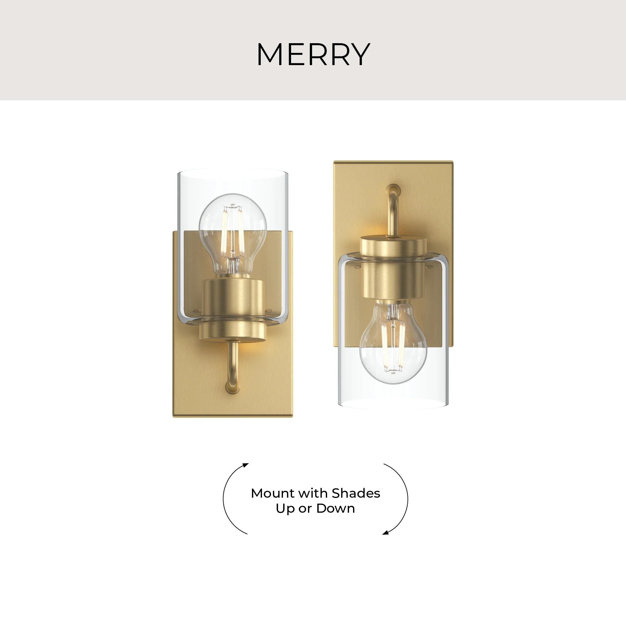 Merry 1-Light Bathroom Vanity Light with Clear Glass Shade - Image 36