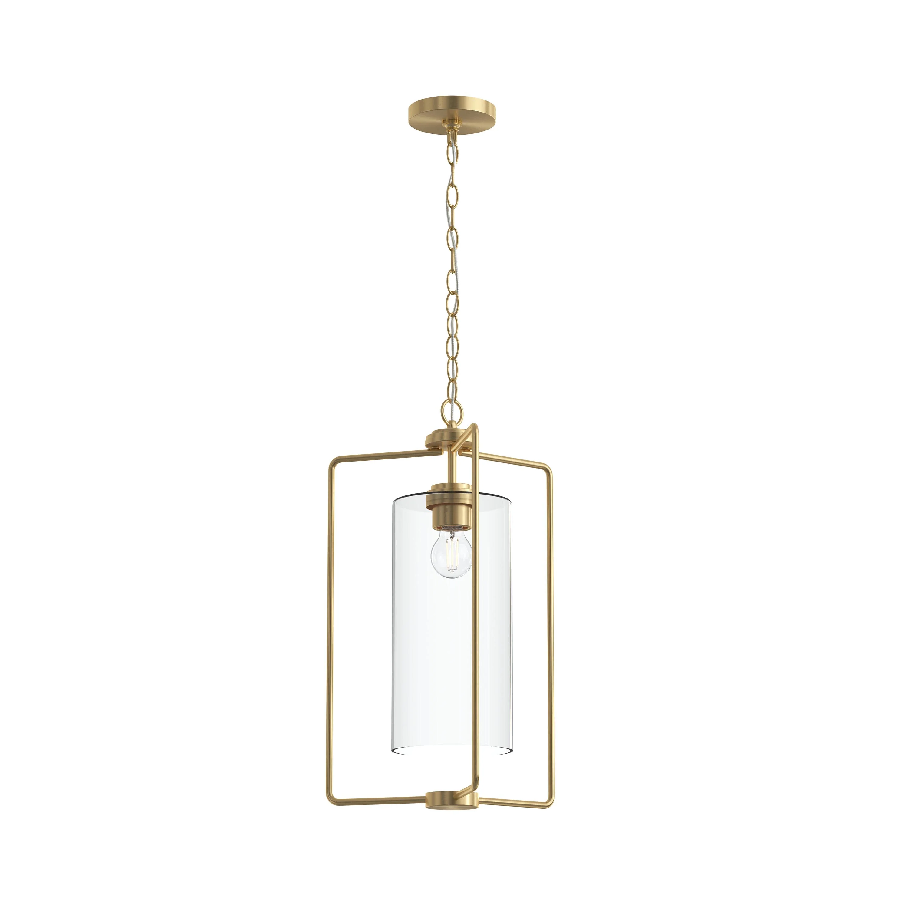 Merry 1-Light Foyer Pendant Light with Clear Glass Shade - Image 10